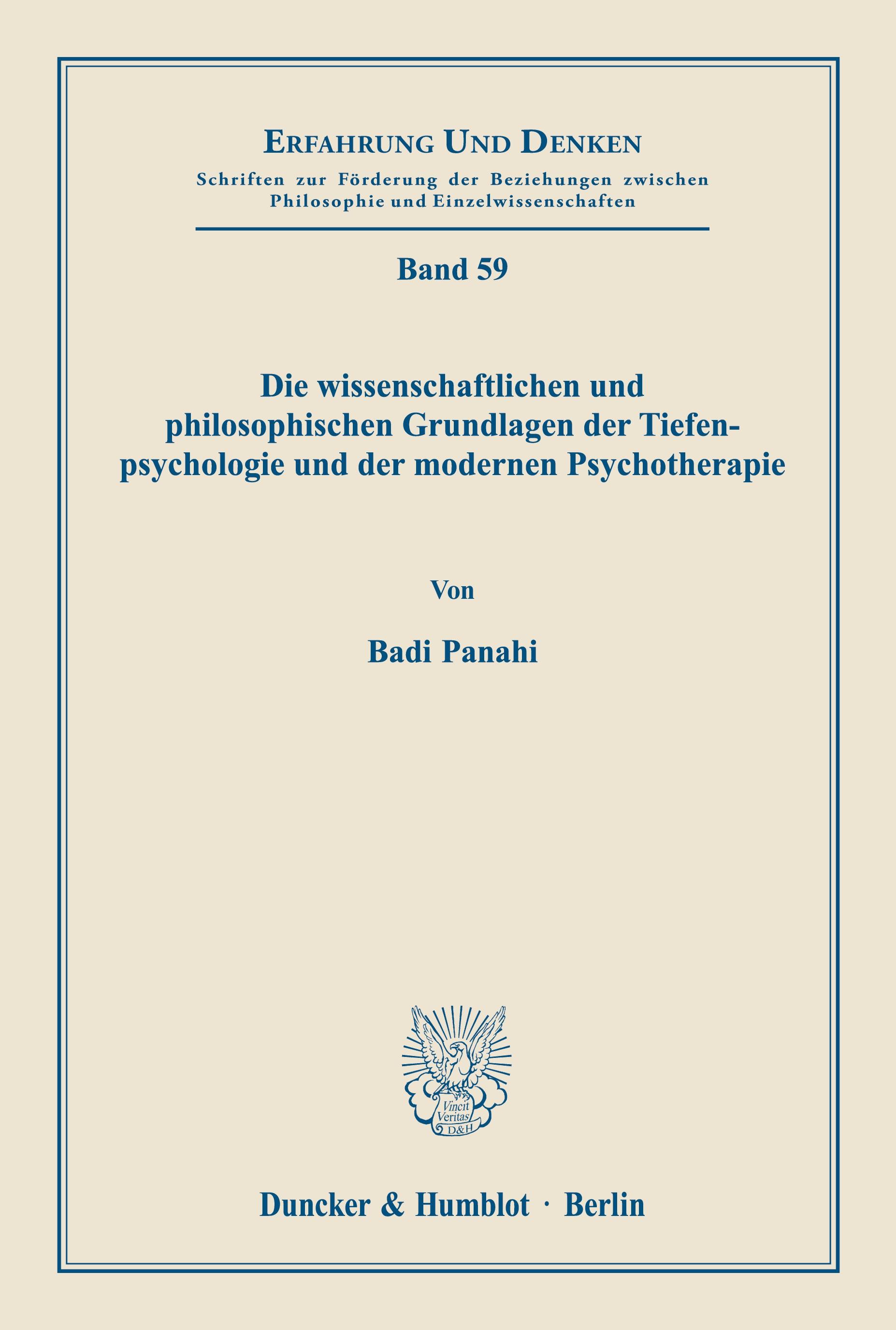 Die wissenschaftlichen und philosophischen Grundlagen der Tiefenpsychologie und der modernen Psychotherapie.