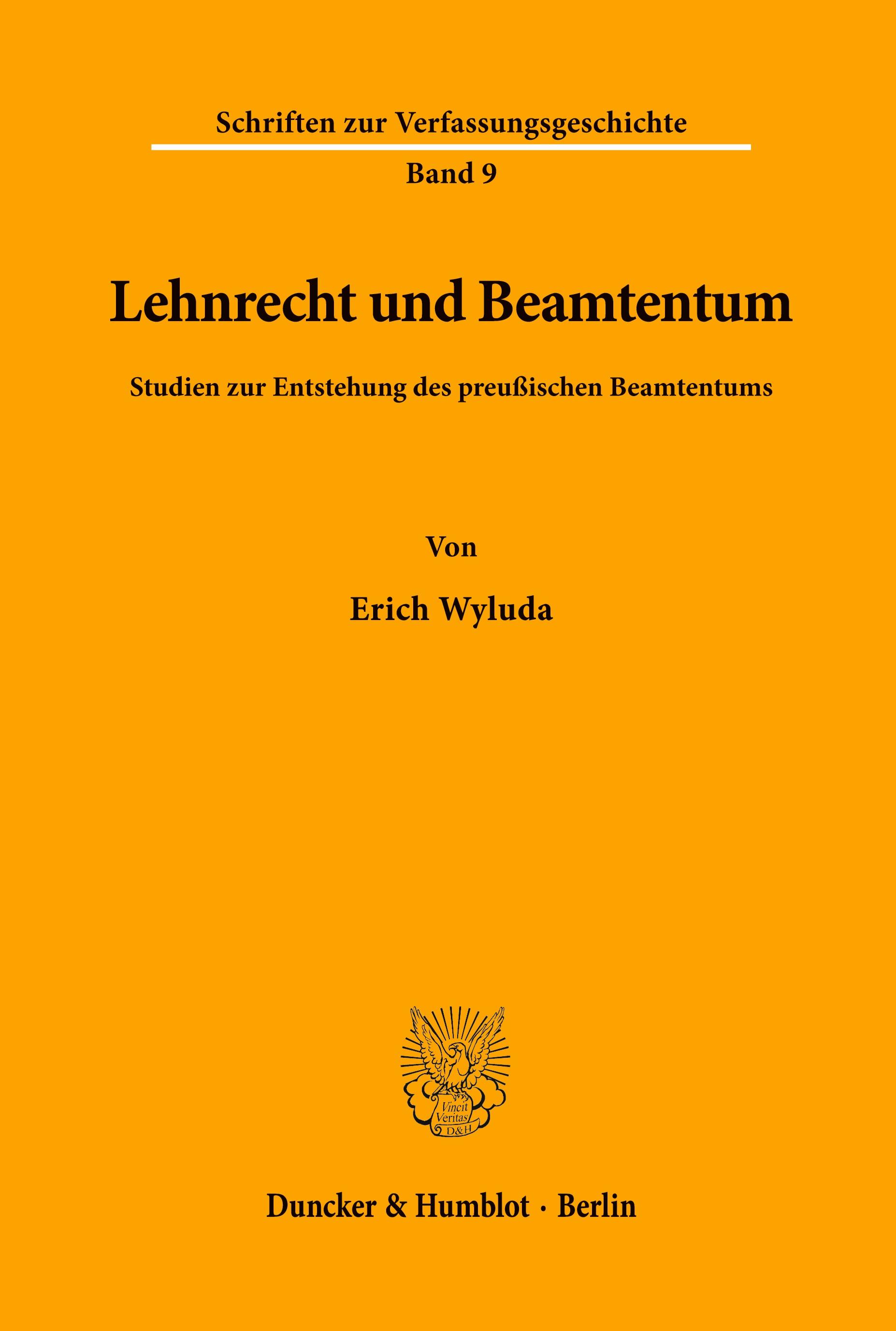 Lehnrecht und Beamtentum.