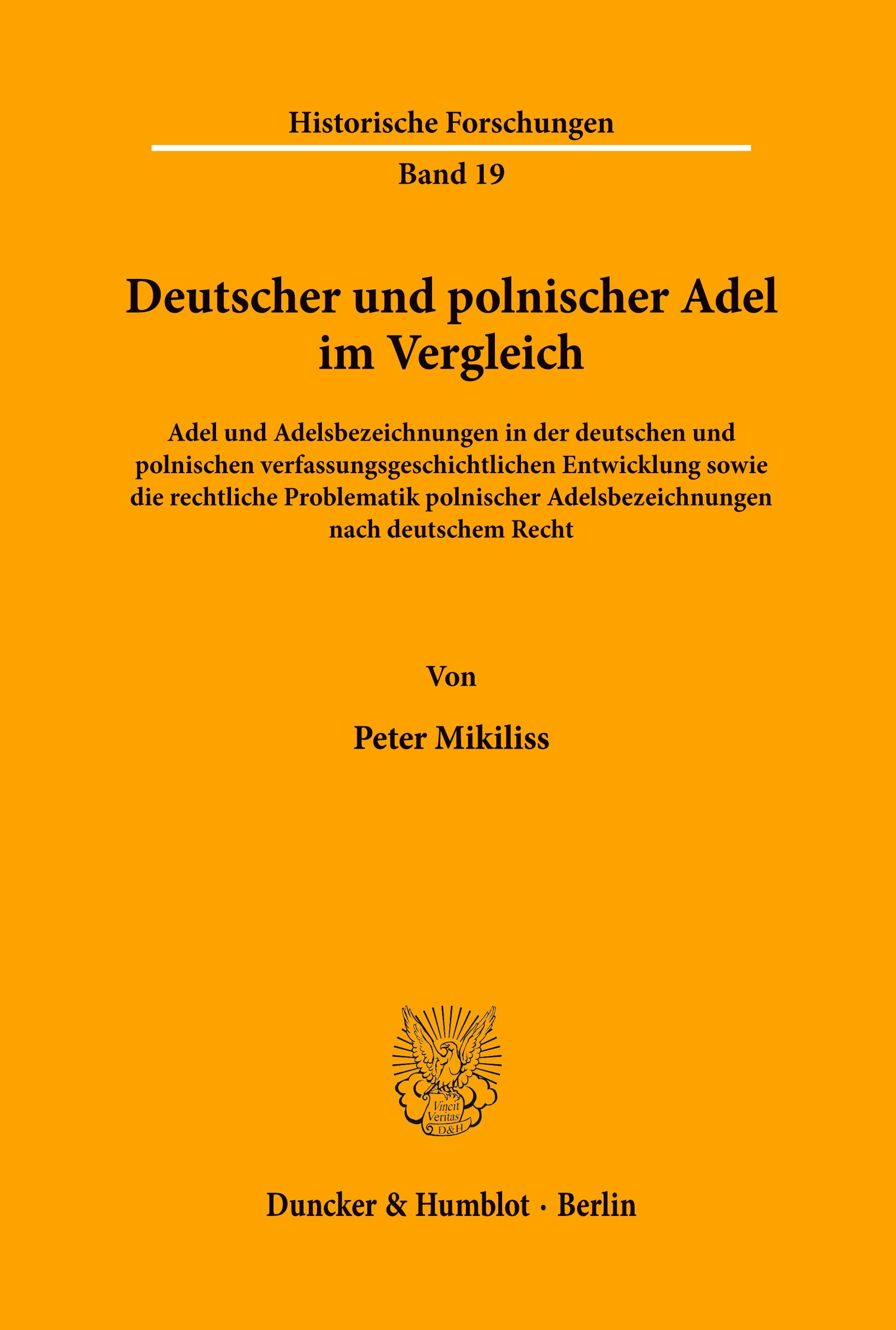 Deutscher und polnischer Adel im Vergleich.