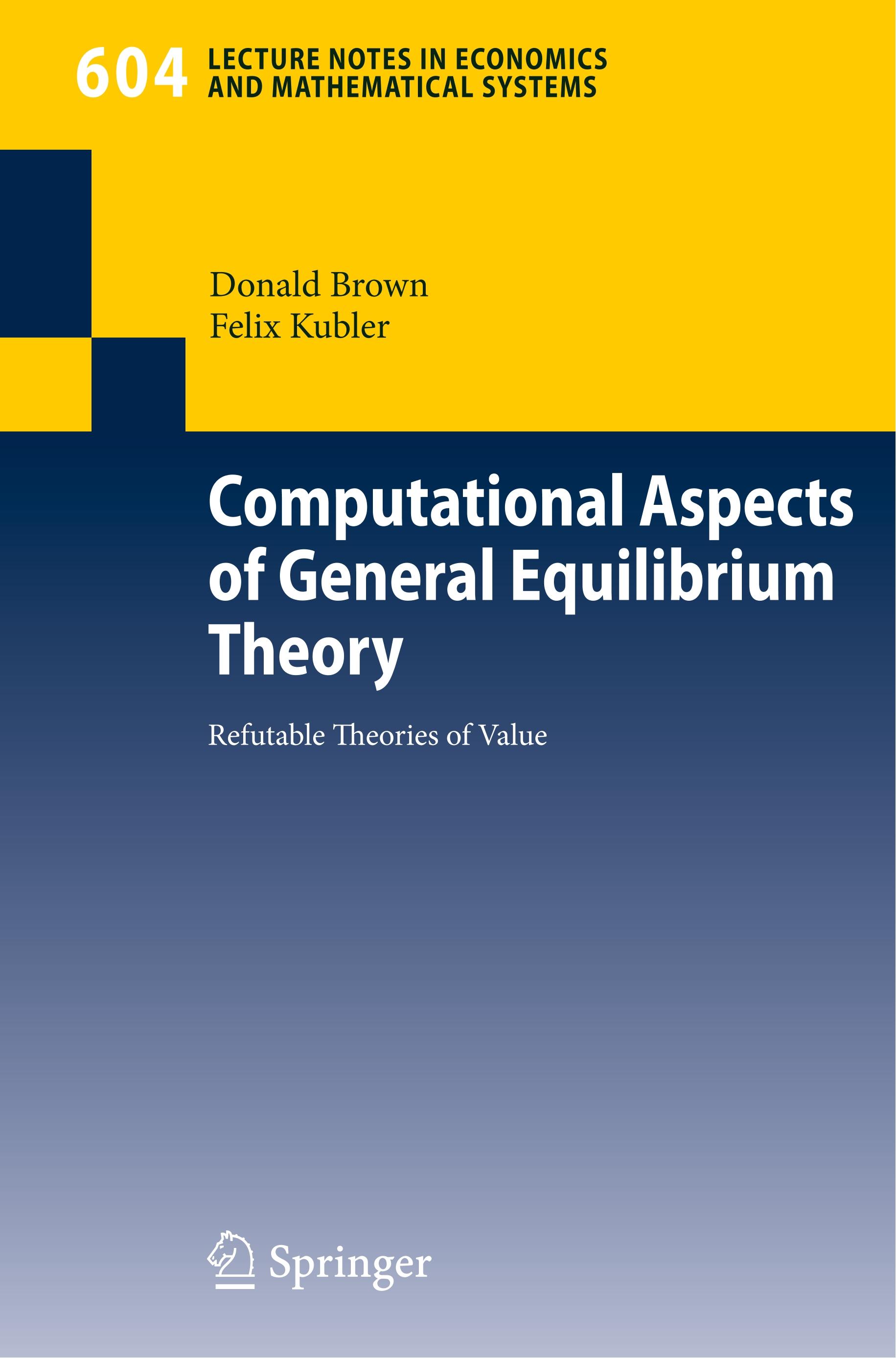 Computational Aspects of General Equilibrium Theory