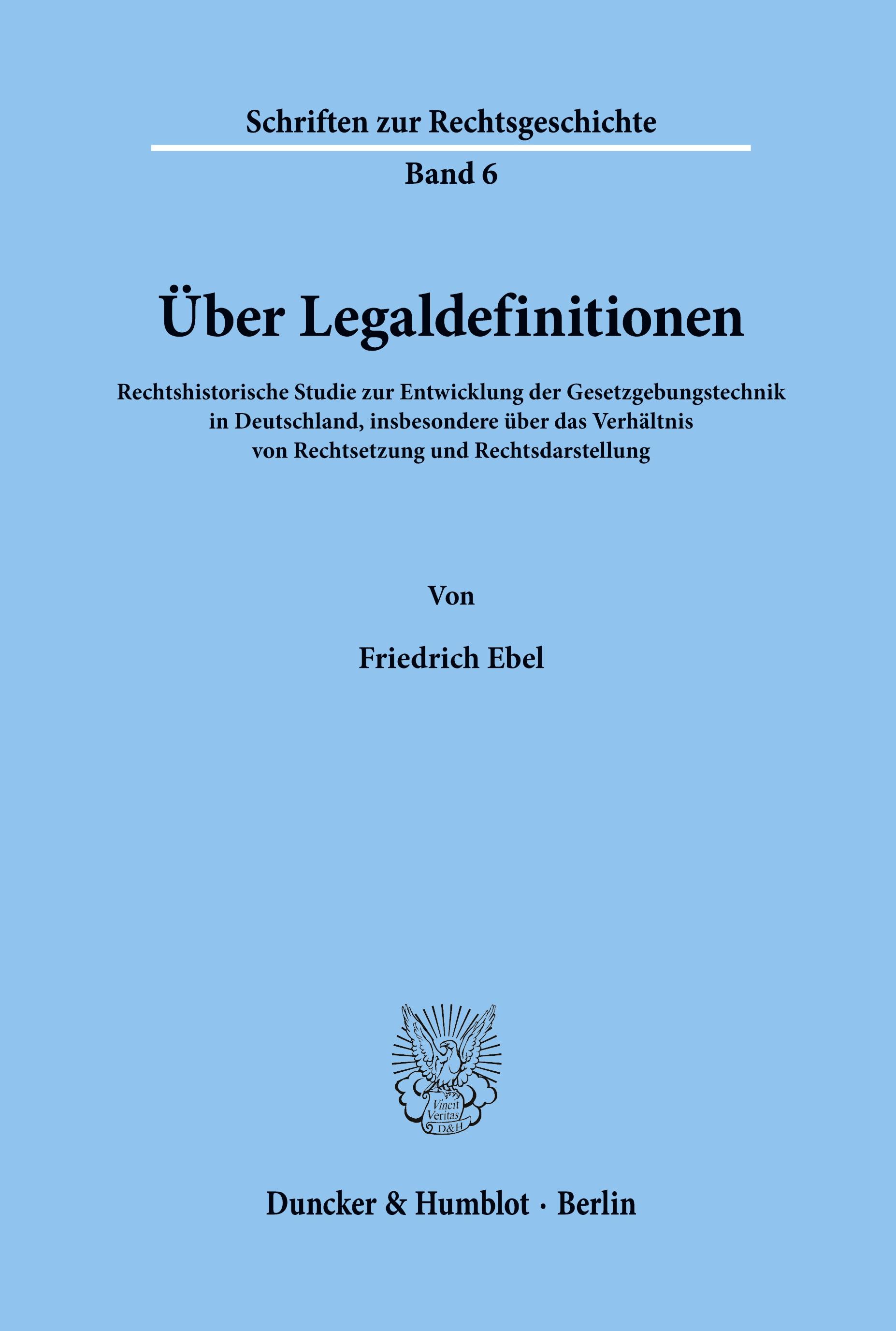 Über Legaldefinitionen.