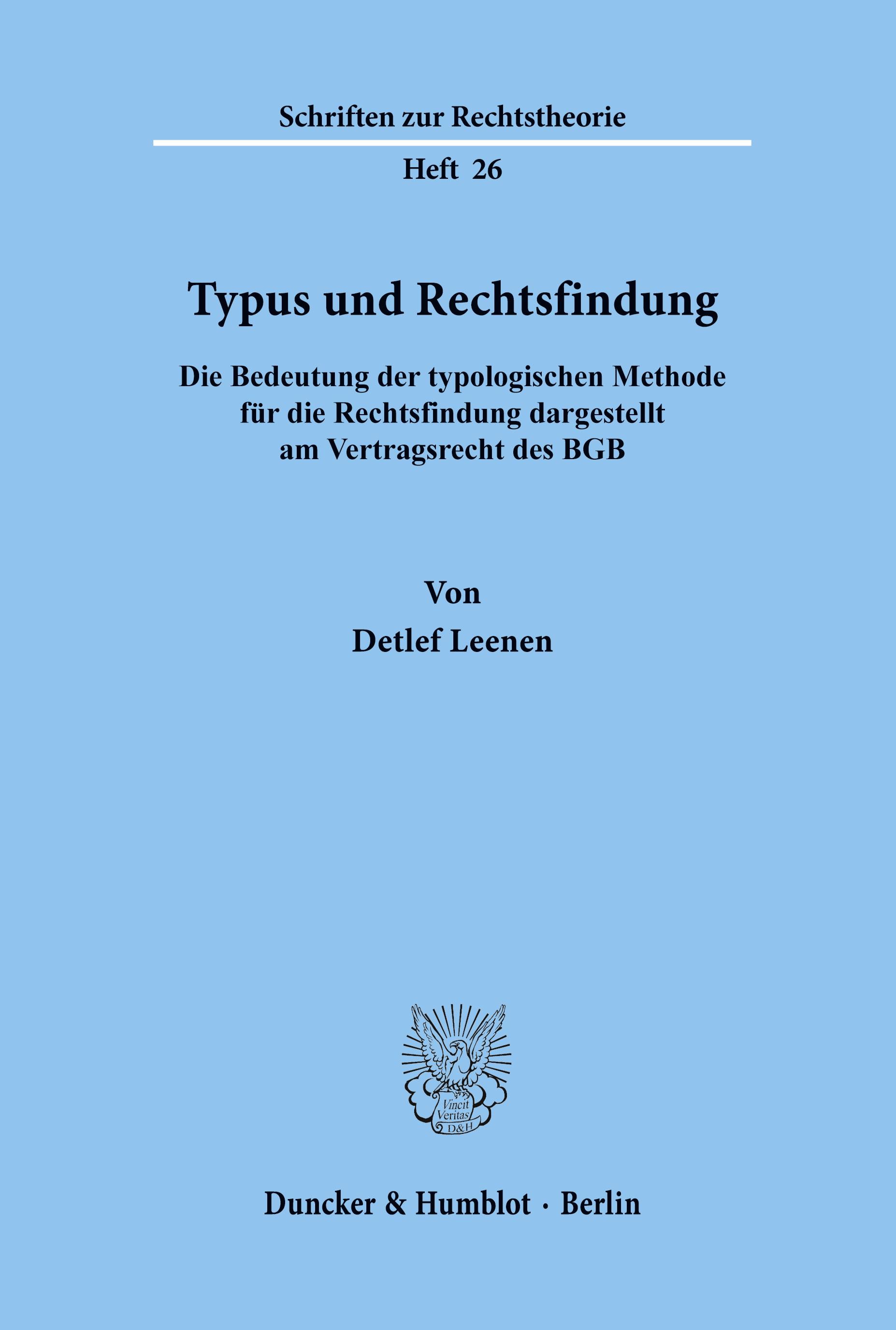 Typus und Rechtsfindung.