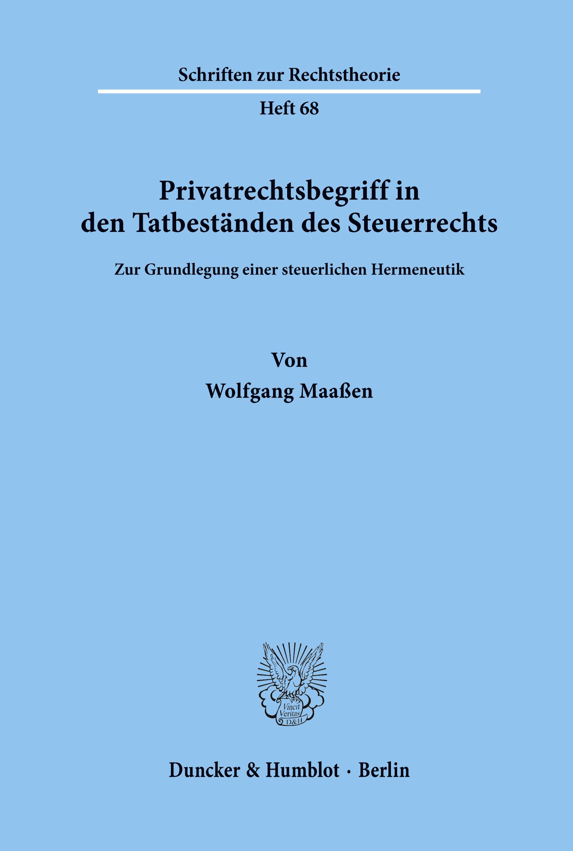 Privatrechtsbegriff in den Tatbeständen des Steuerrechts.