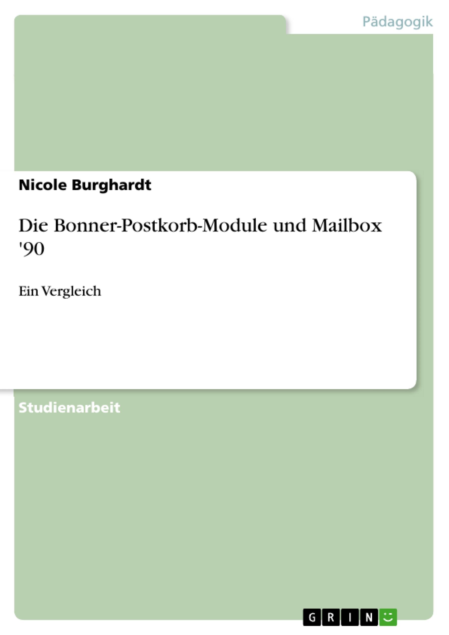 Die Bonner-Postkorb-Module und Mailbox '90