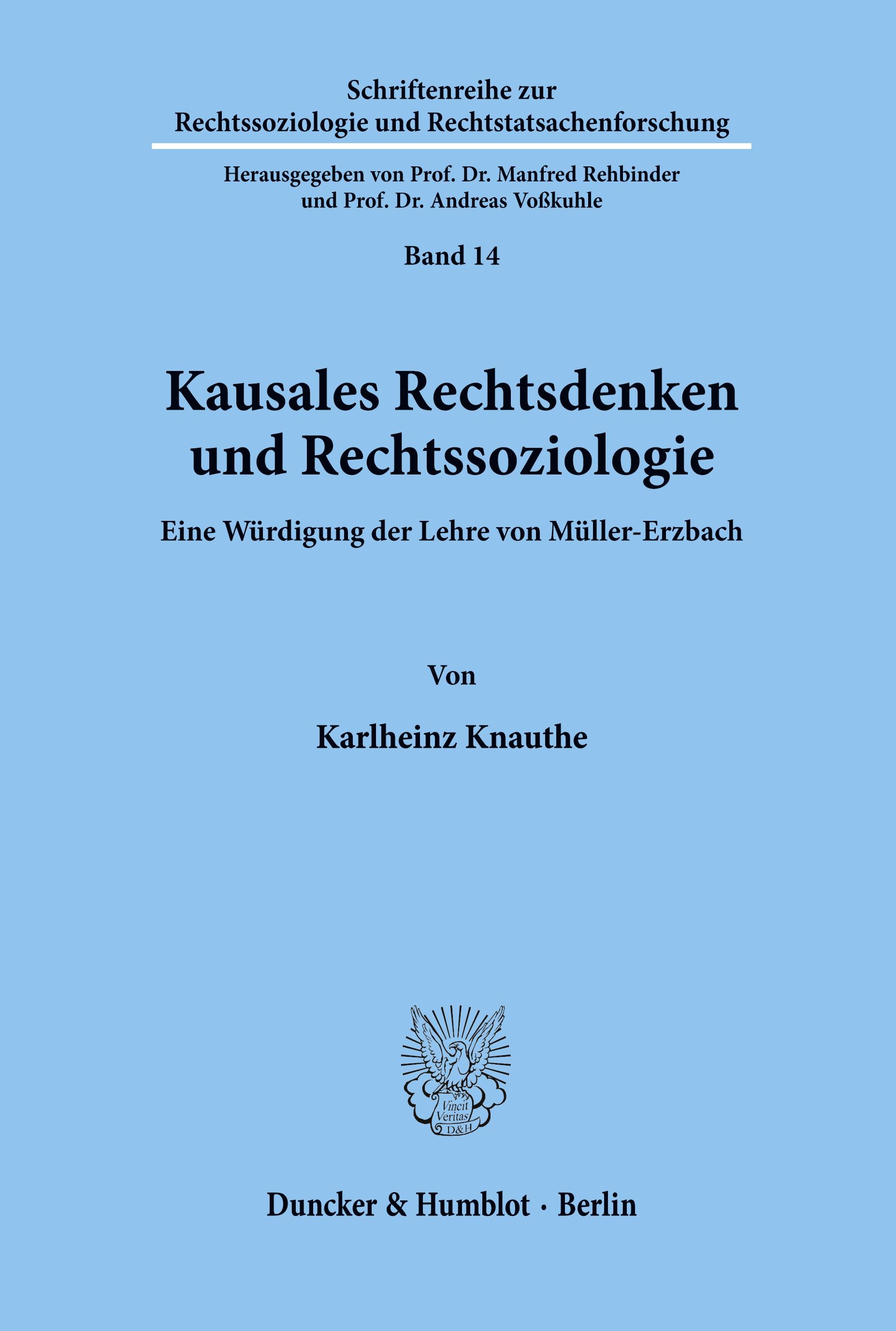 Kausales Rechtsdenken und Rechtssoziologie.