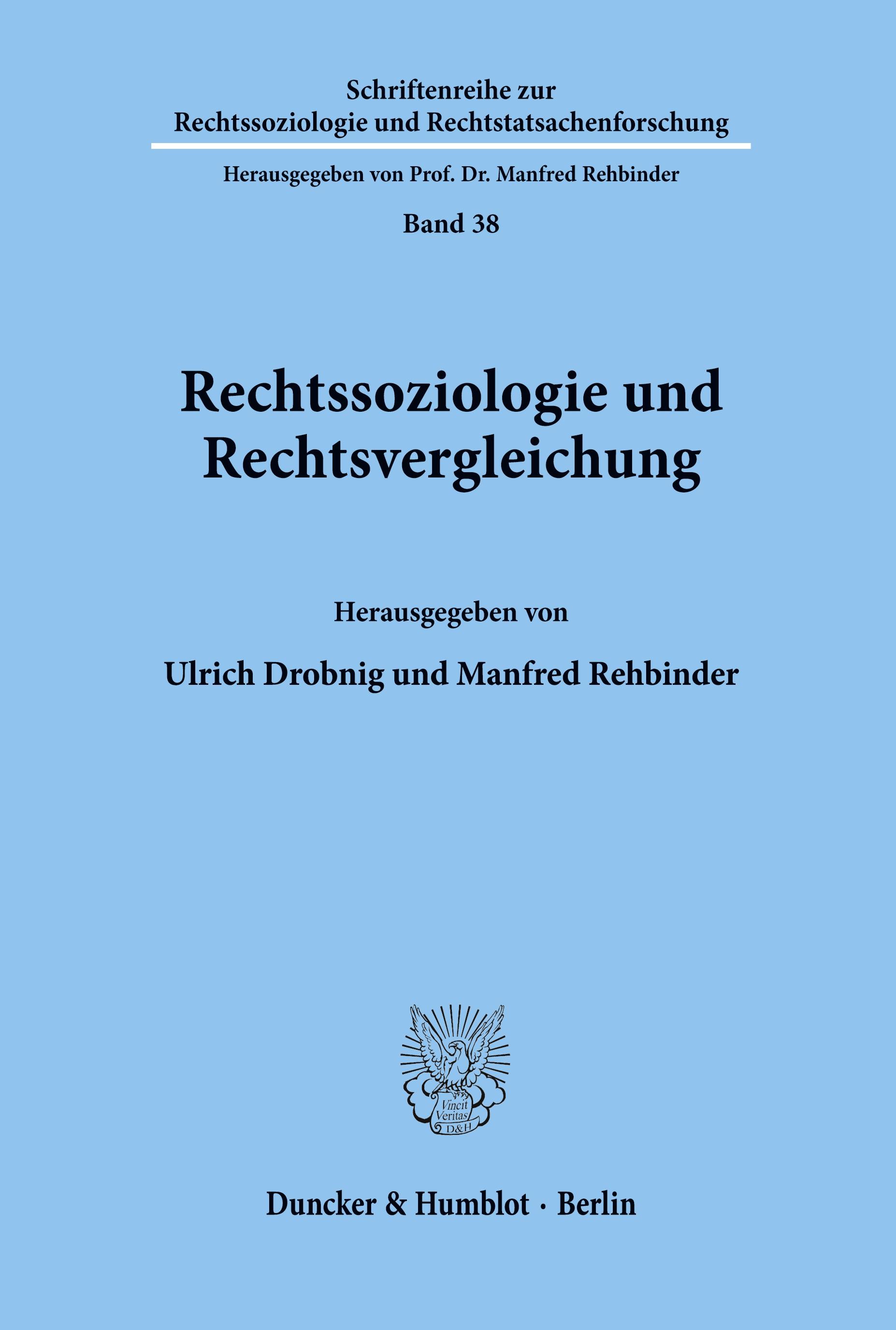 Rechtssoziologie und Rechtsvergleichung.