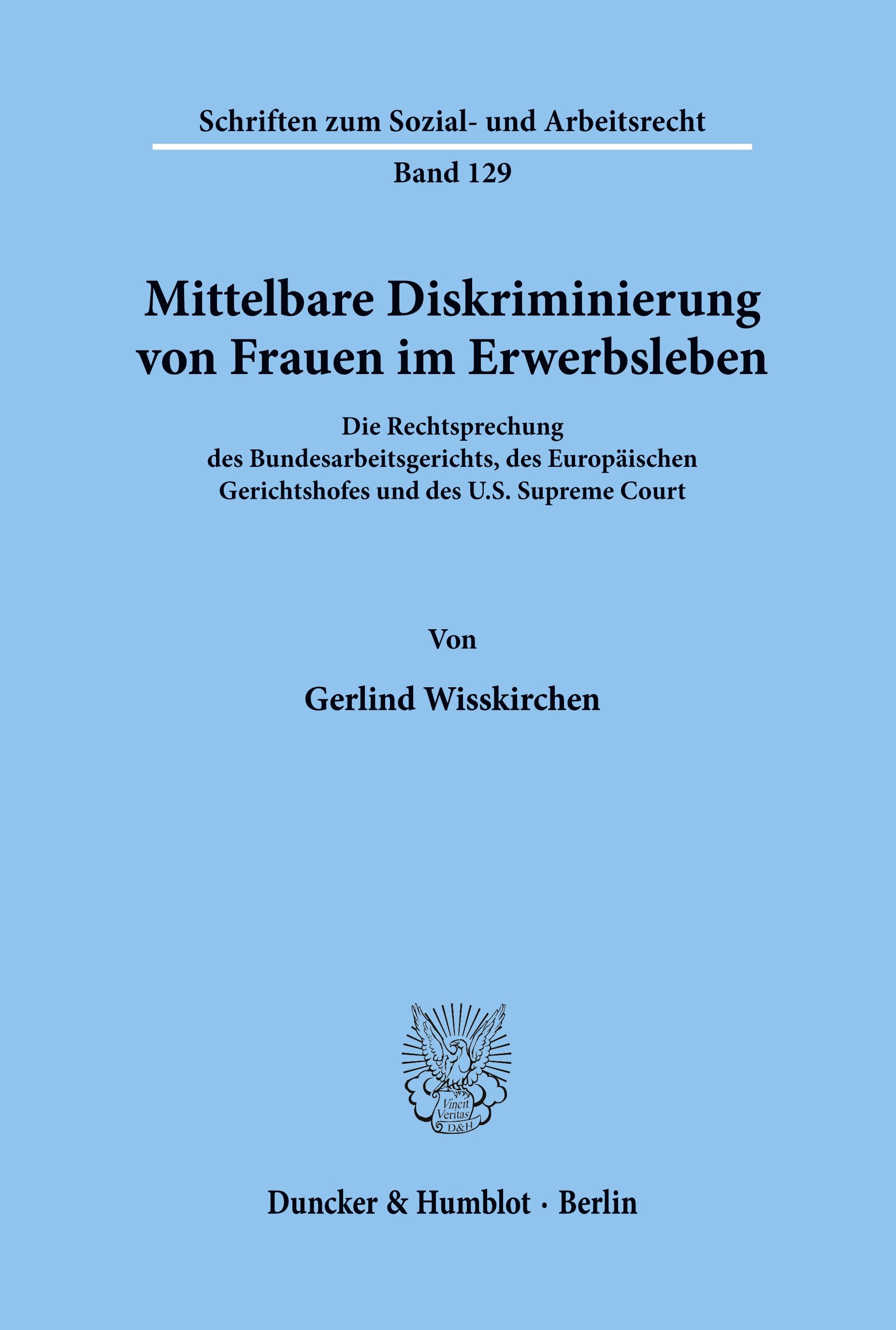 Mittelbare Diskriminierung von Frauen im Erwerbsleben.