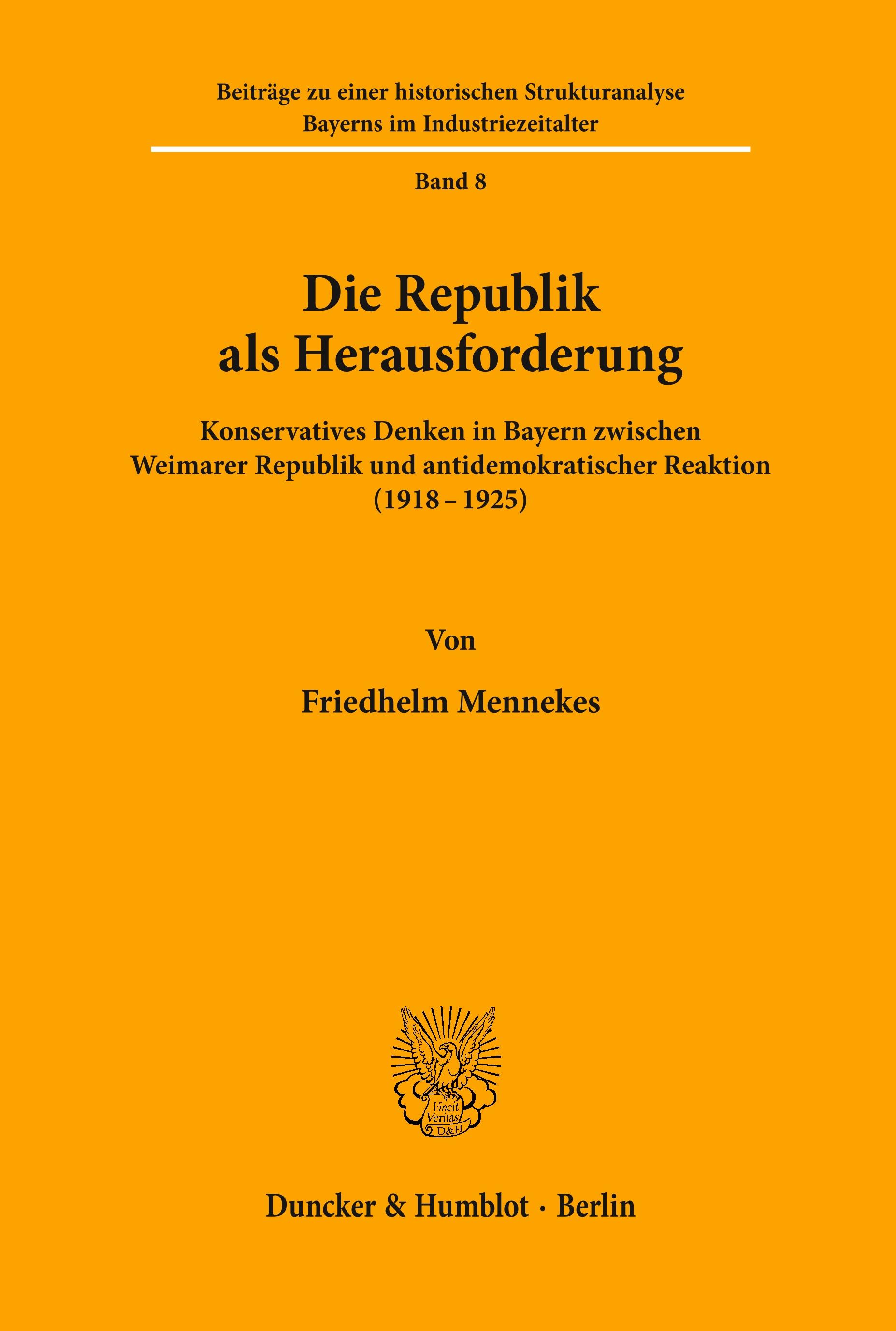 Die Republik als Herausforderung.