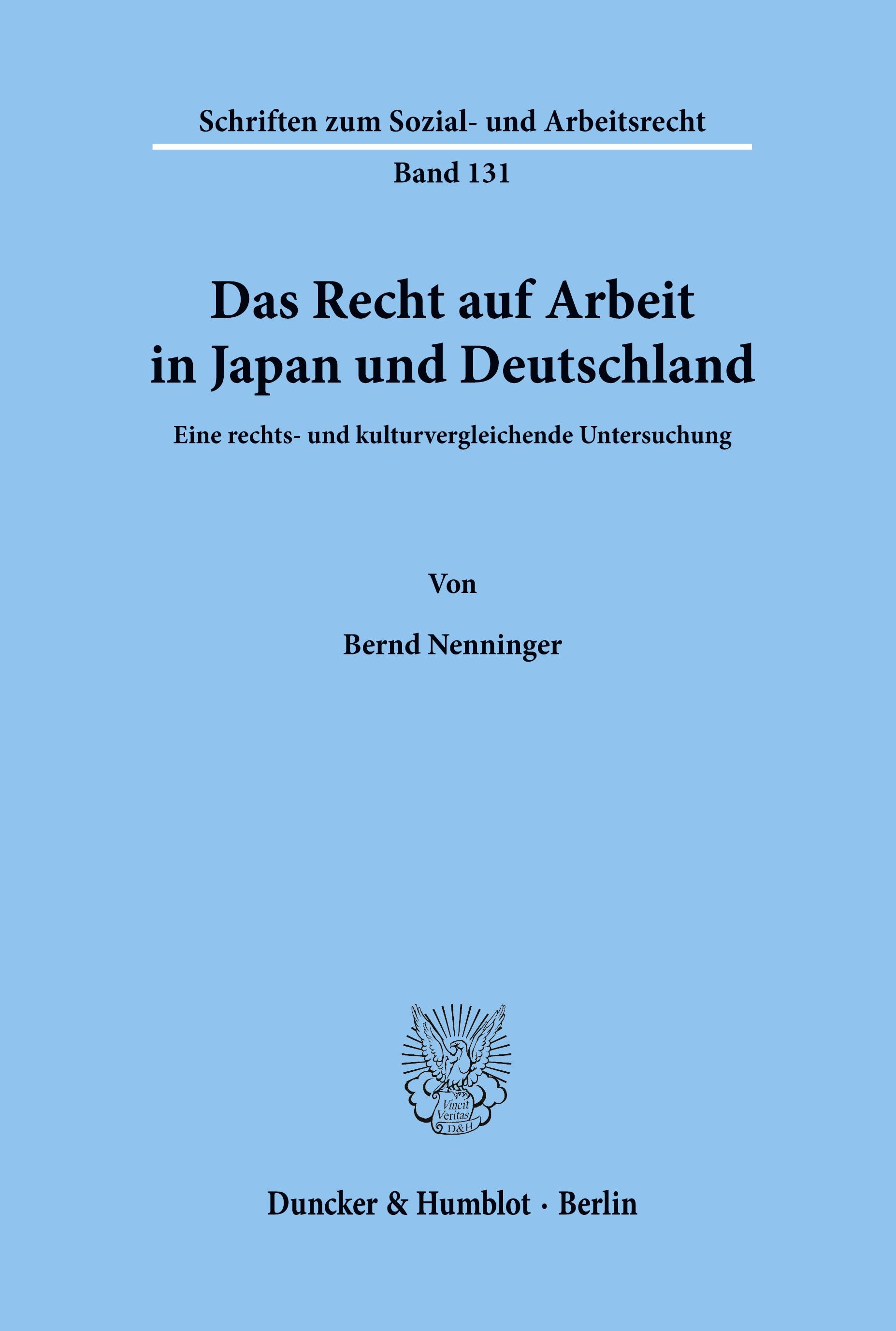 Das Recht auf Arbeit in Japan und Deutschland.