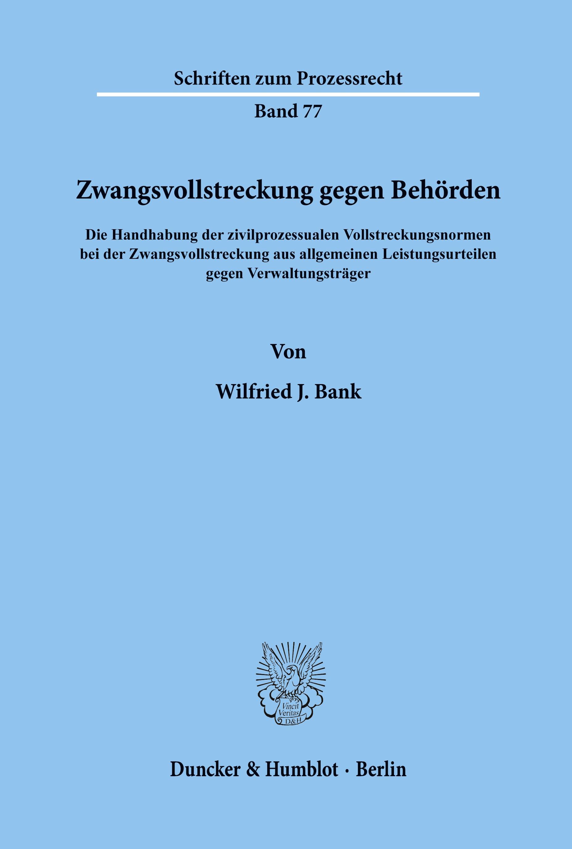 Zwangsvollstreckung gegen Behörden.