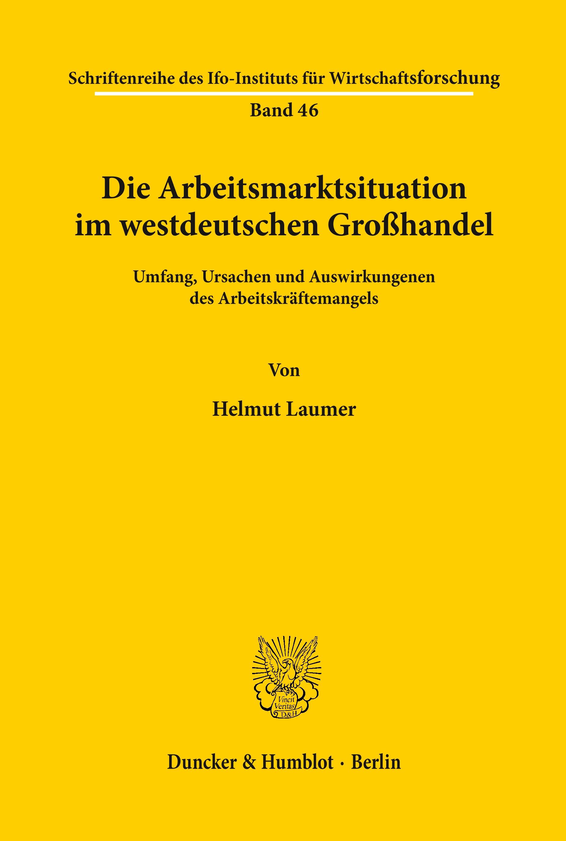 Die Arbeitsmarktsituation im westdeutschen Großhandel.