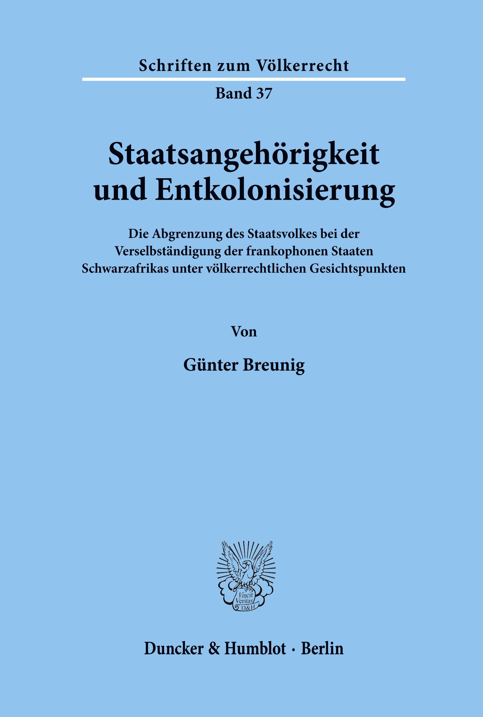 Staatsangehörigkeit und Entkolonisierung.