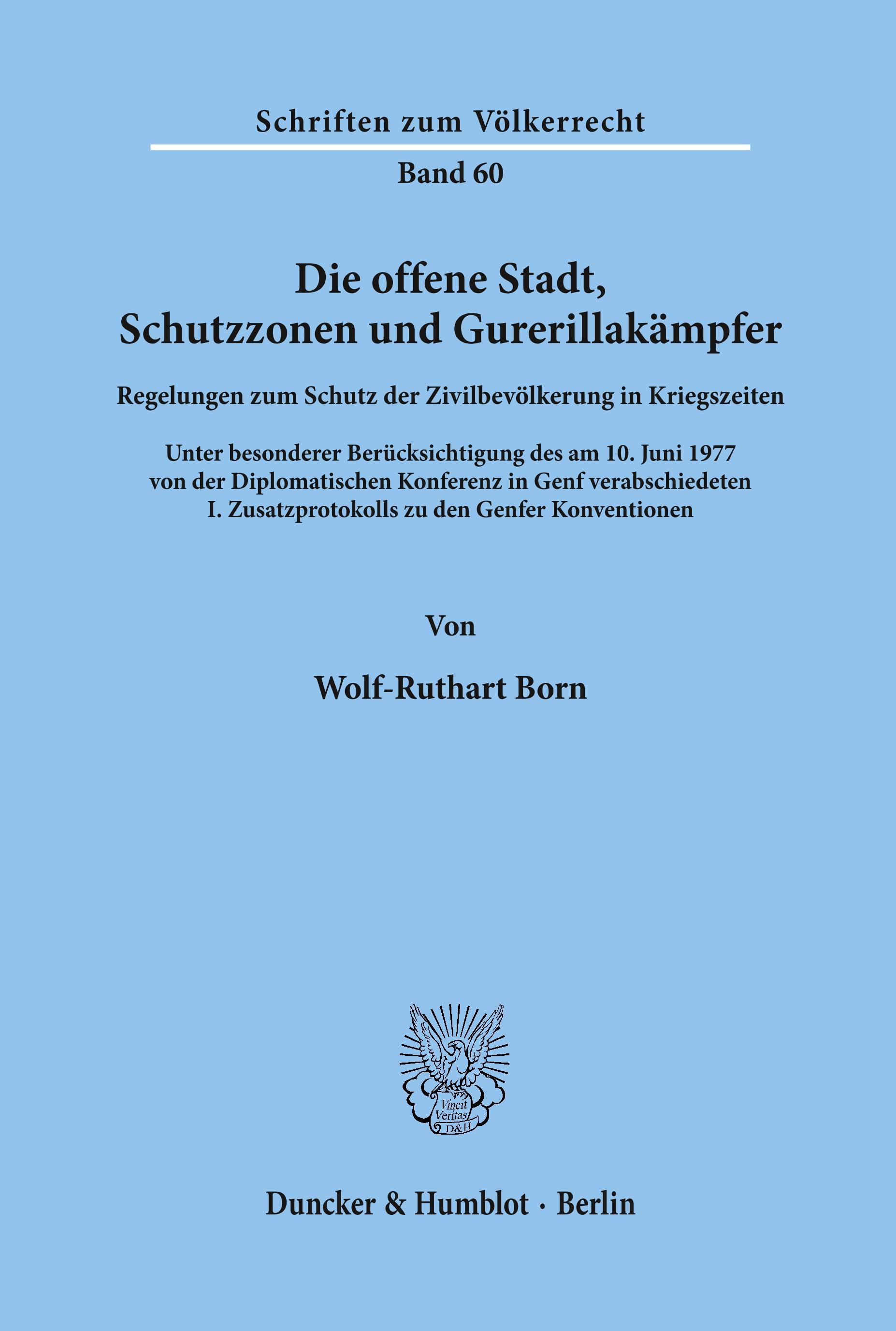 Die offene Stadt, Schutzzonen und Guerillakämpfer.