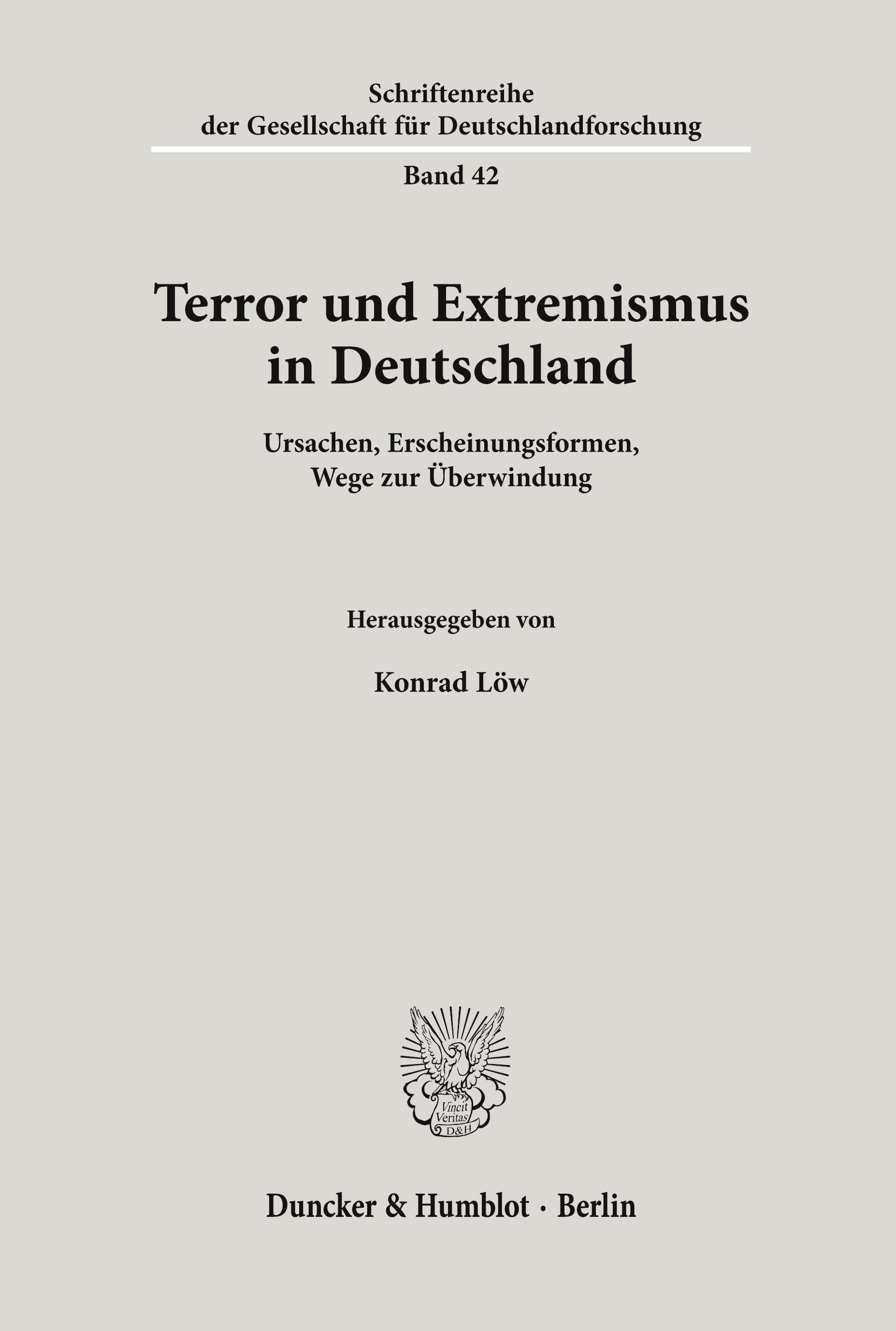 Terror und Extremismus in Deutschland.