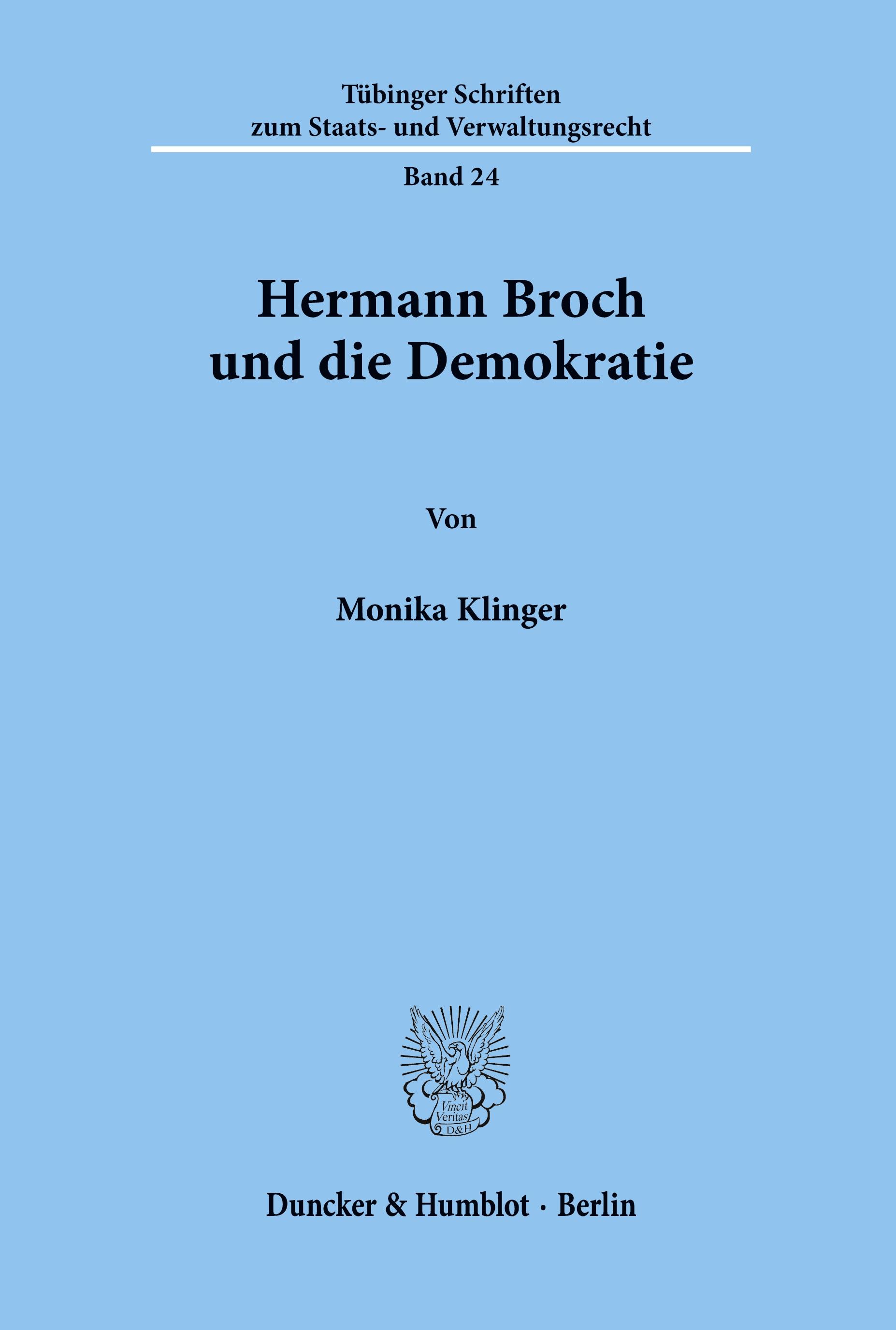 Hermann Broch und die Demokratie.