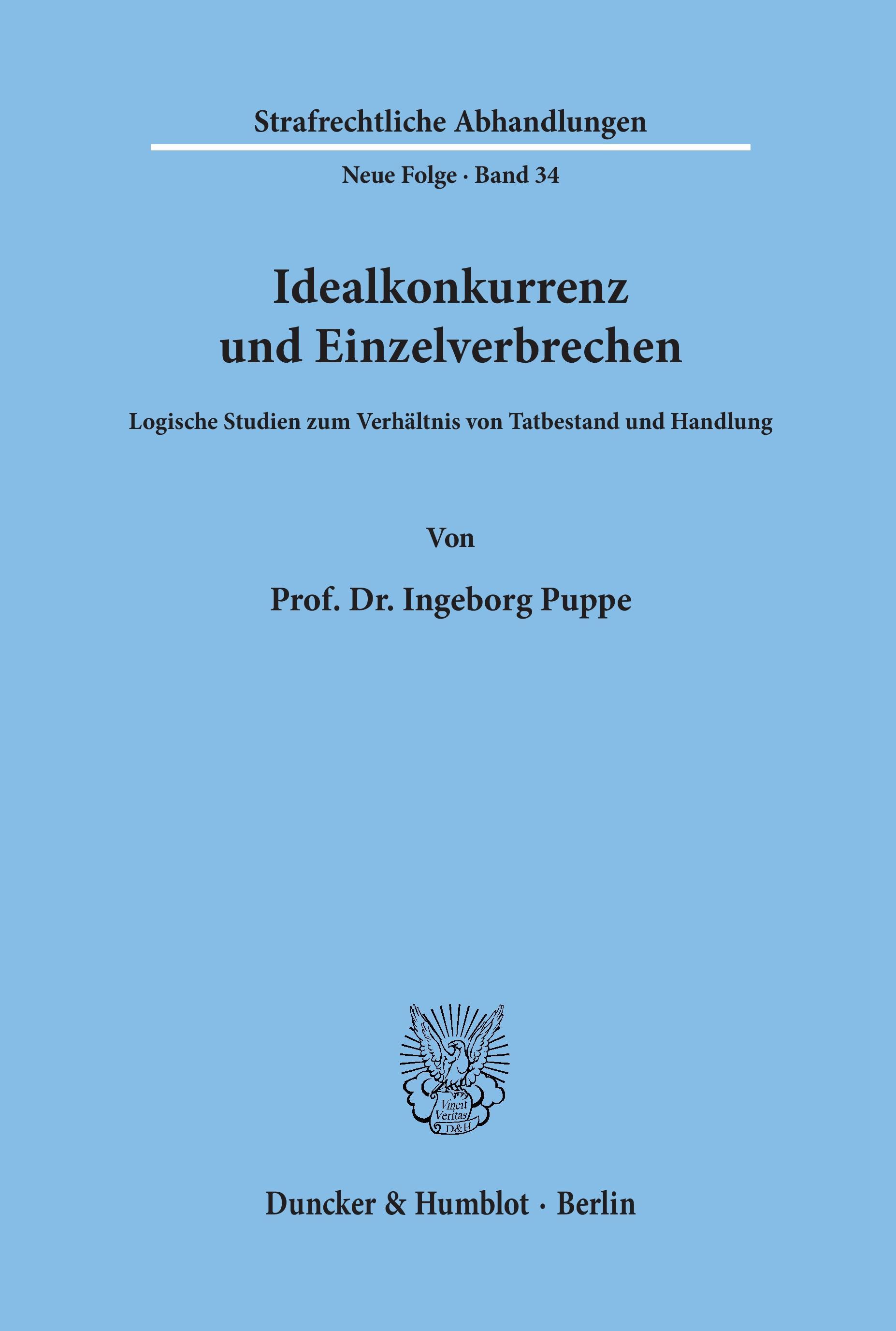 Idealkonkurrenz und Einzelverbrechen.