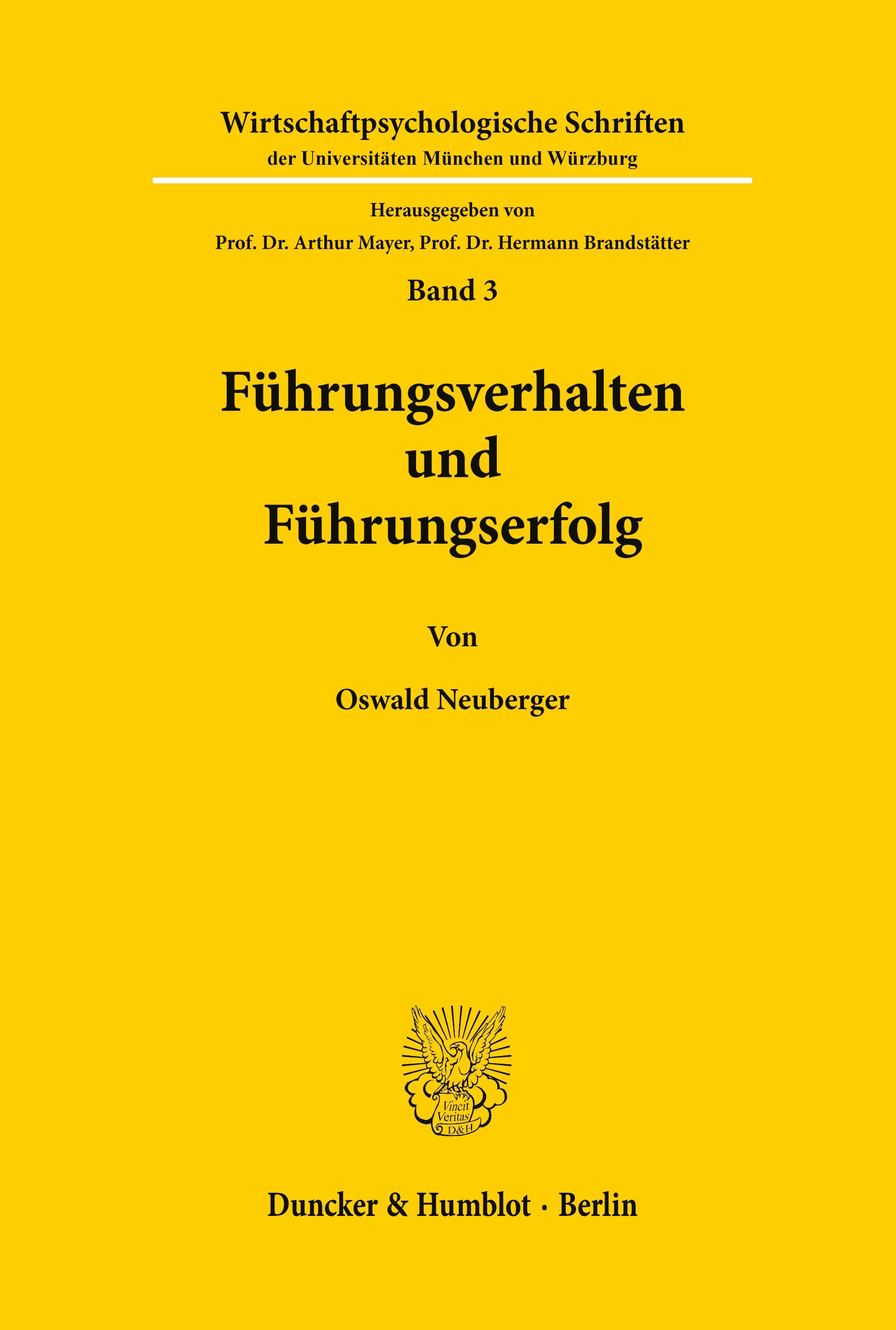 Führungsverhalten und Führungserfolg.