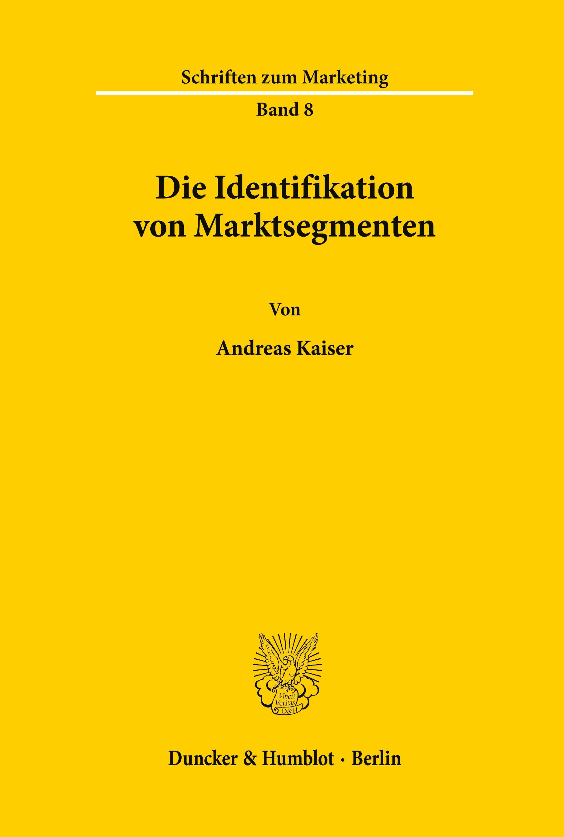 Die Identifikation von Marktsegmenten.