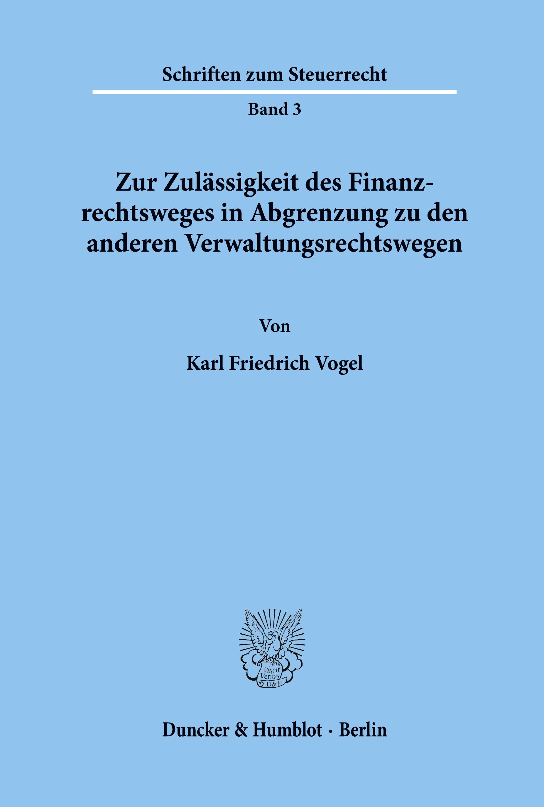 Zur Zulässigkeit des Finanzrechtsweges in Abgrenzung zu den anderen Verwaltungsrechtswegen.