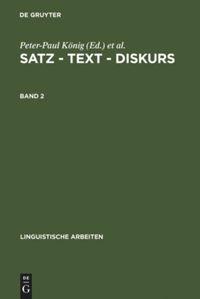 Satz ¿ Text ¿ Diskurs. Band 2