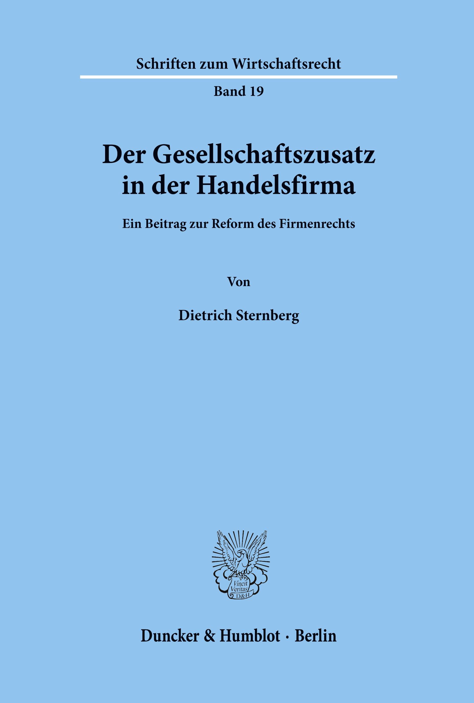 Der Gesellschaftszusatz in der Handelsfirma.