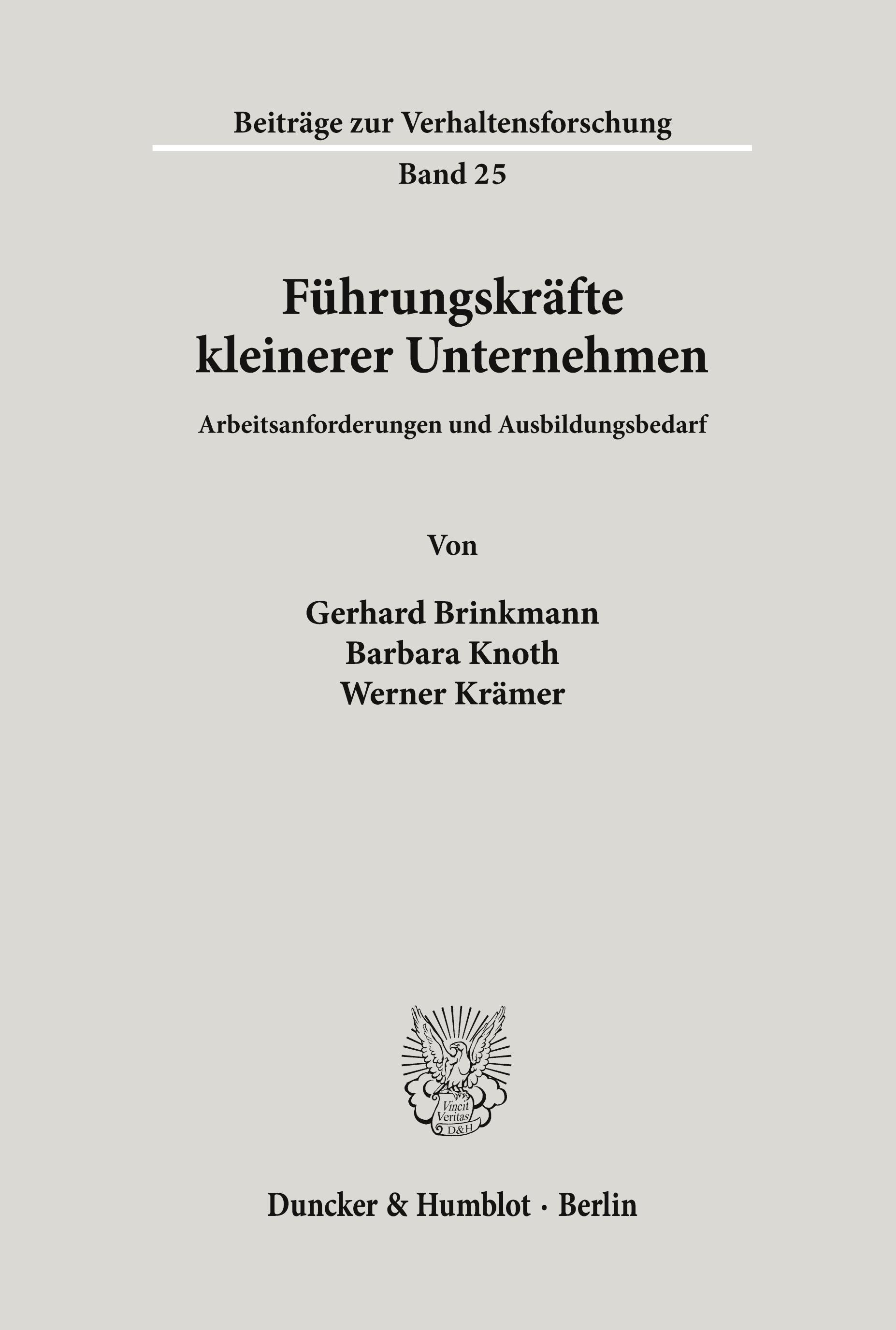 Führungskräfte kleinerer Unternehmen.