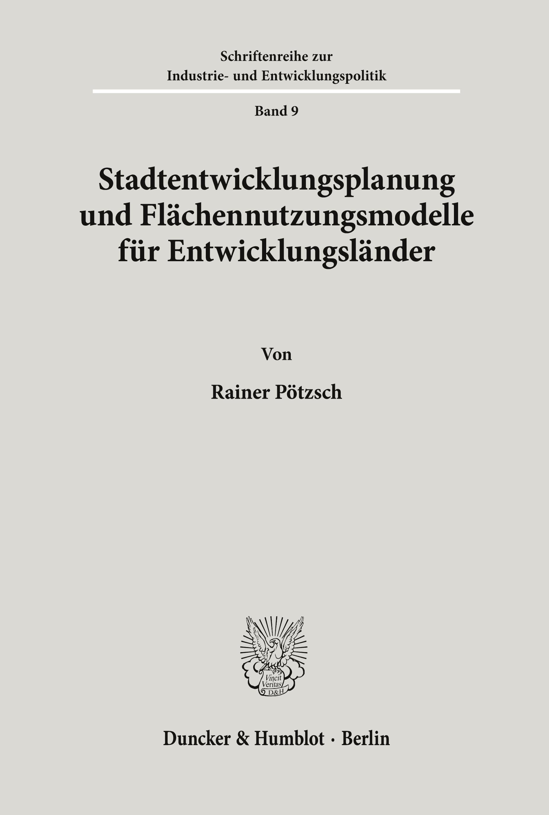 Stadtentwicklungsplanung und Flächennutzungsmodelle für Entwicklungsländer.