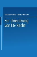 Zur Umsetzung von EG-Recht