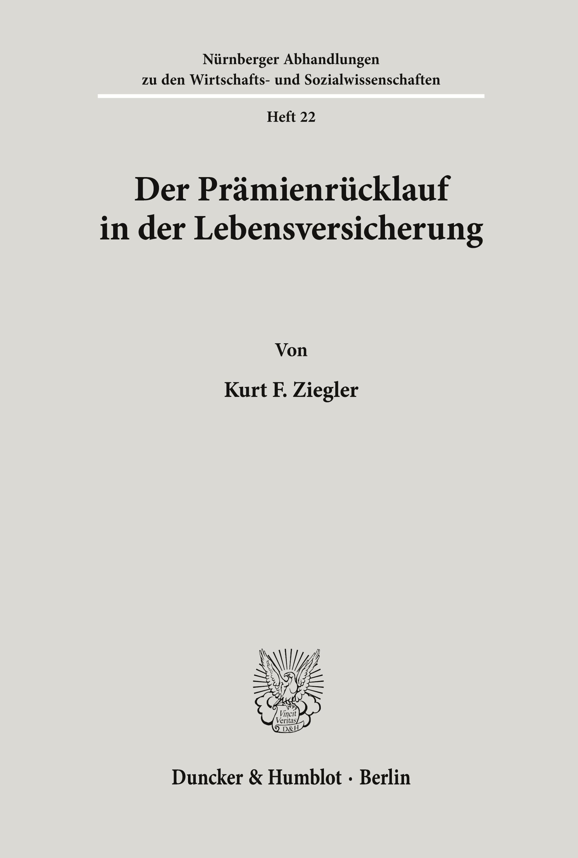 Der Prämienrücklauf in der Lebensversicherung.