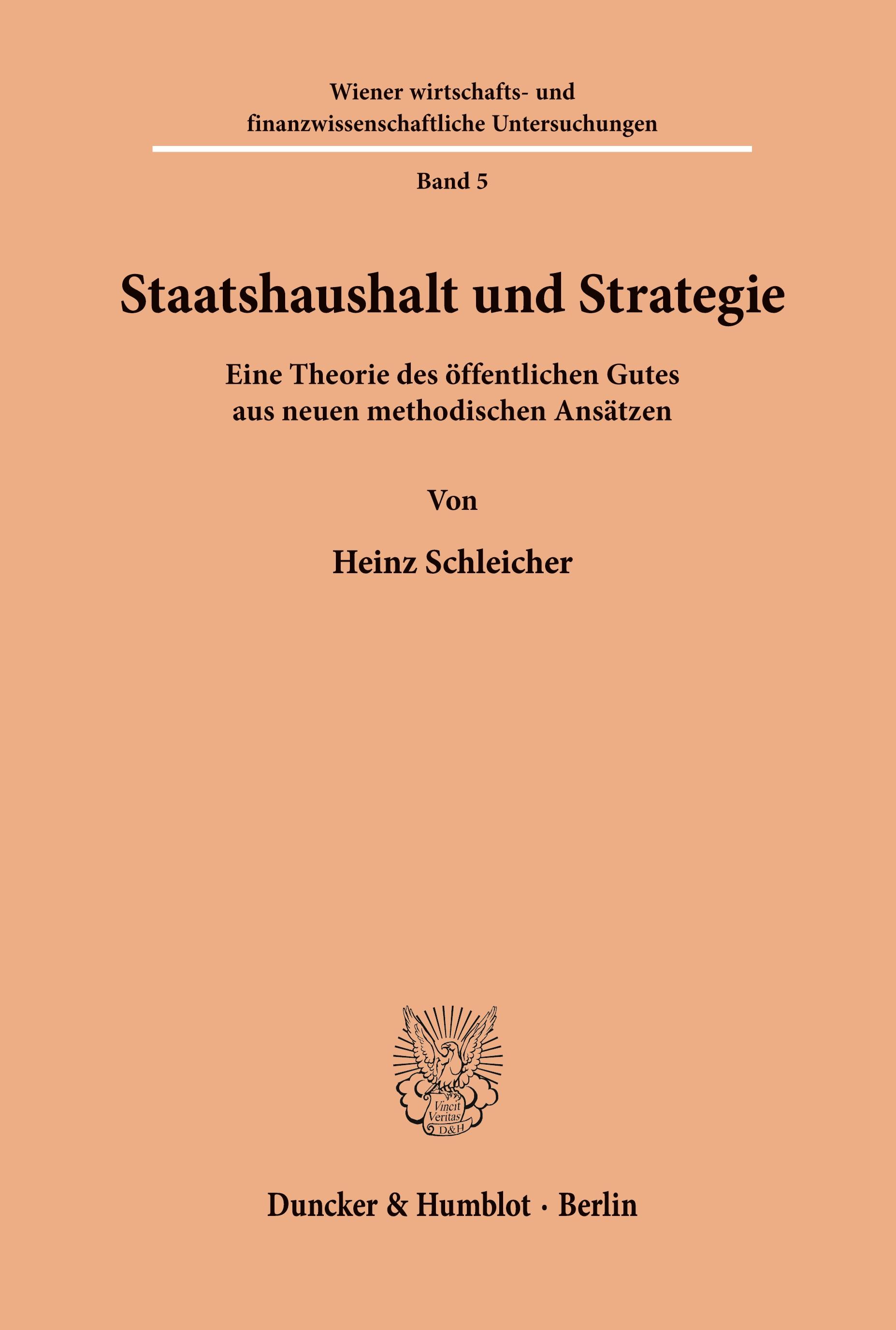 Staatshaushalt und Strategie.