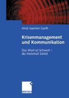 Krisenmanagement und Kommunikation