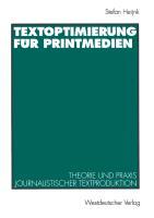 Textoptimierung für Printmedien