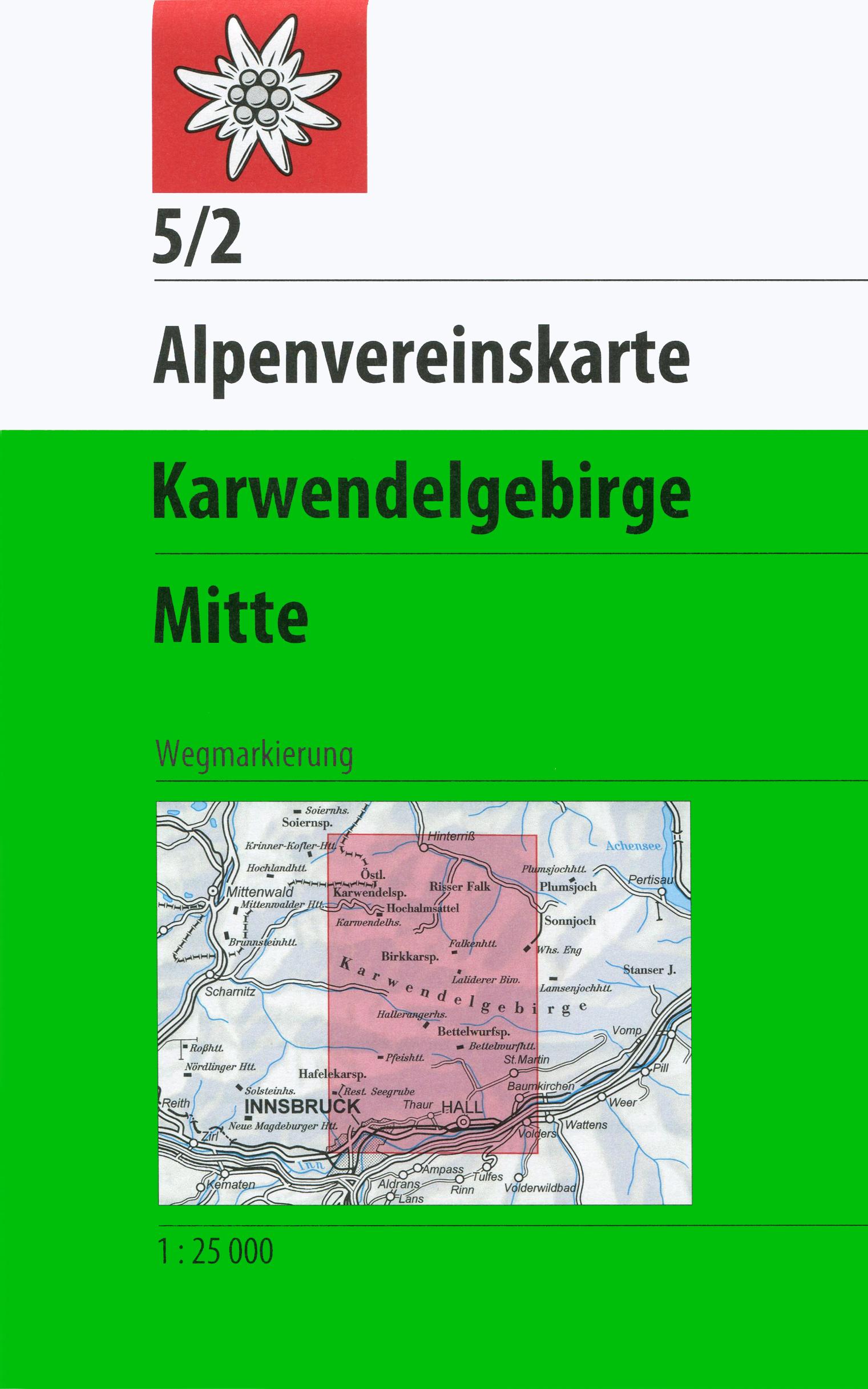 DAV Alpenvereinskarte 05/2 Karwendelgebirge Mitte 1 : 25 000