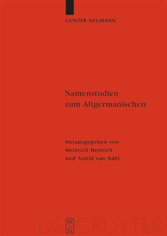 Namenstudien zum Altgermanischen