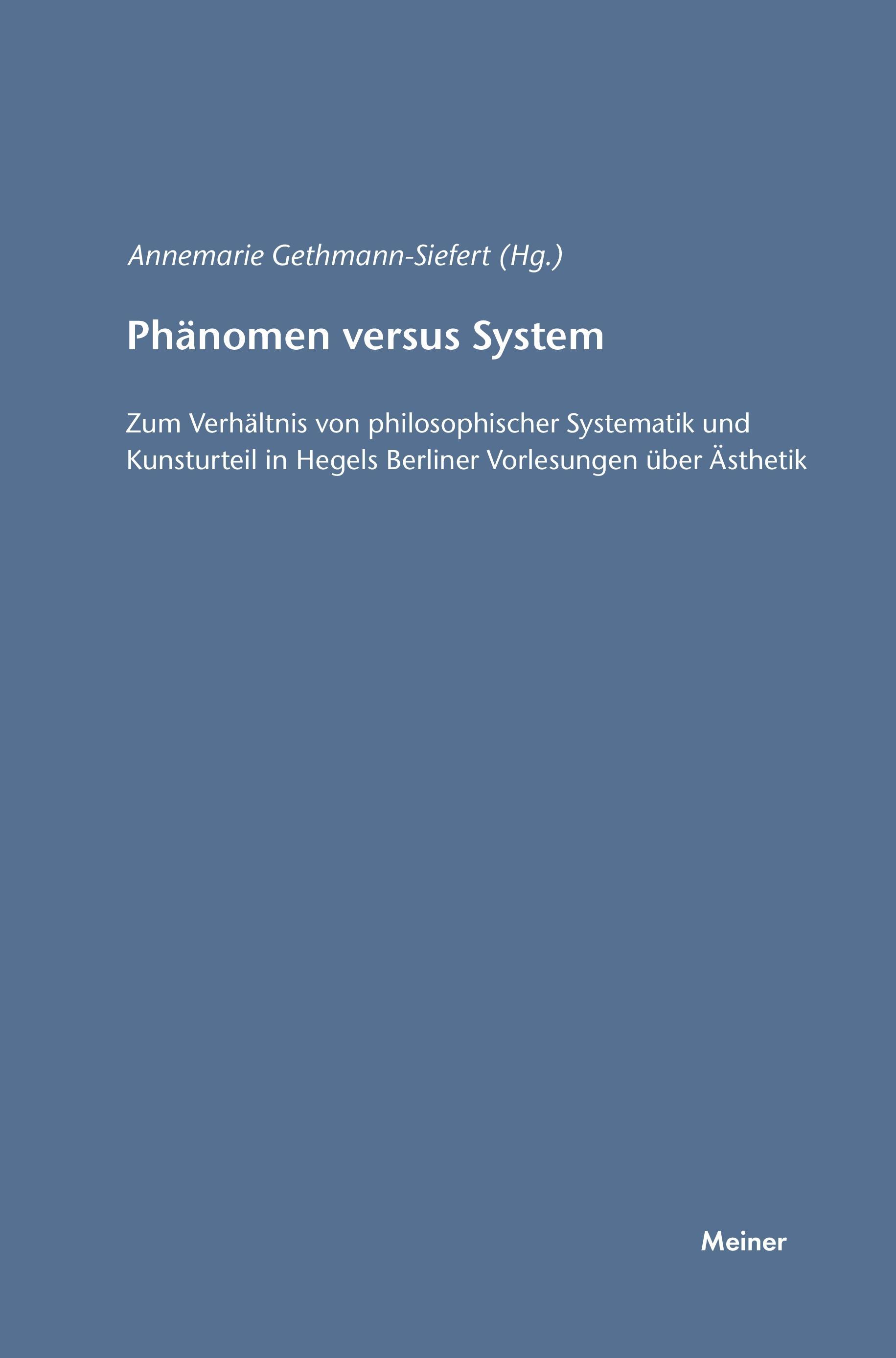 Phänomen versus System