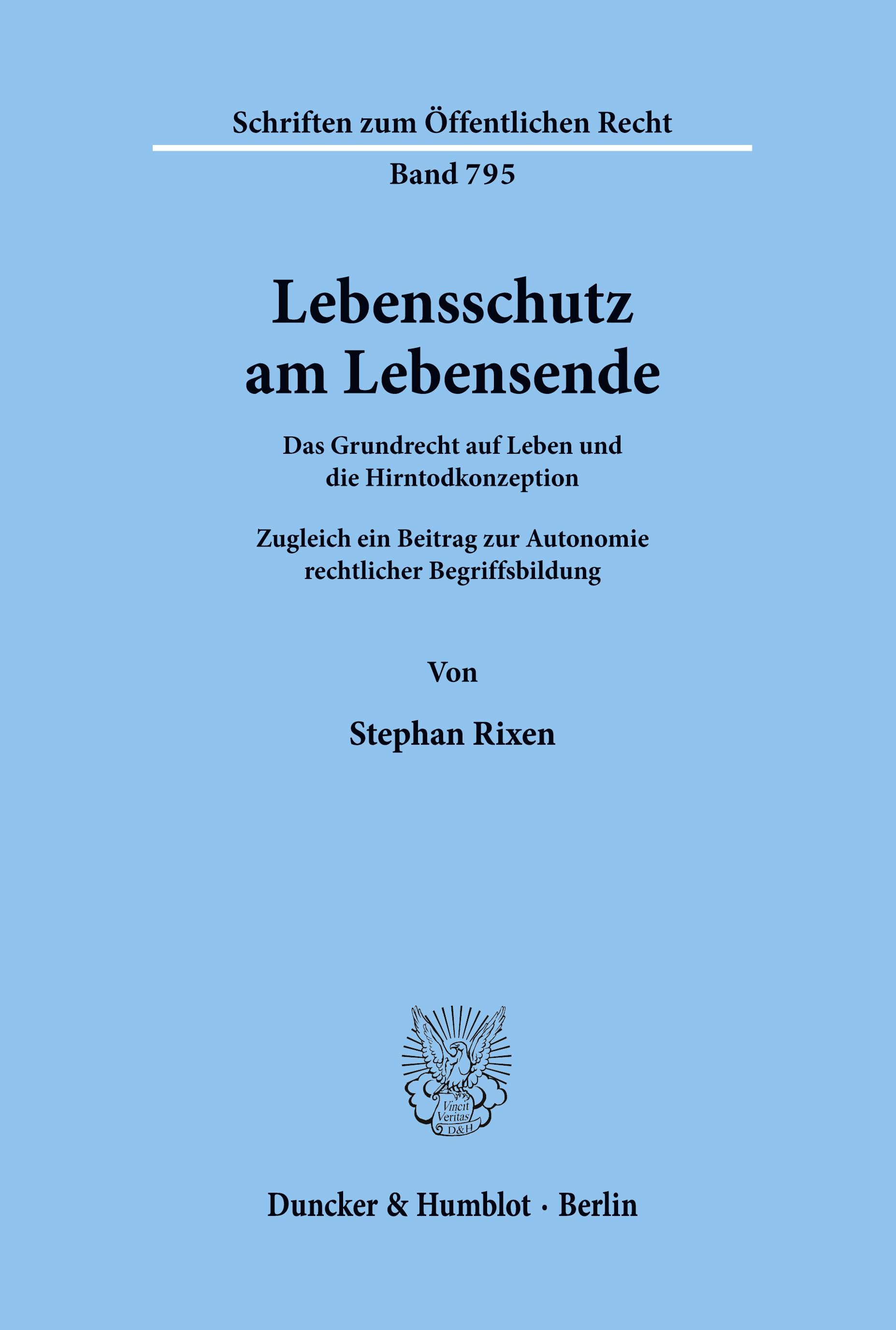 Lebensschutz am Lebensende.