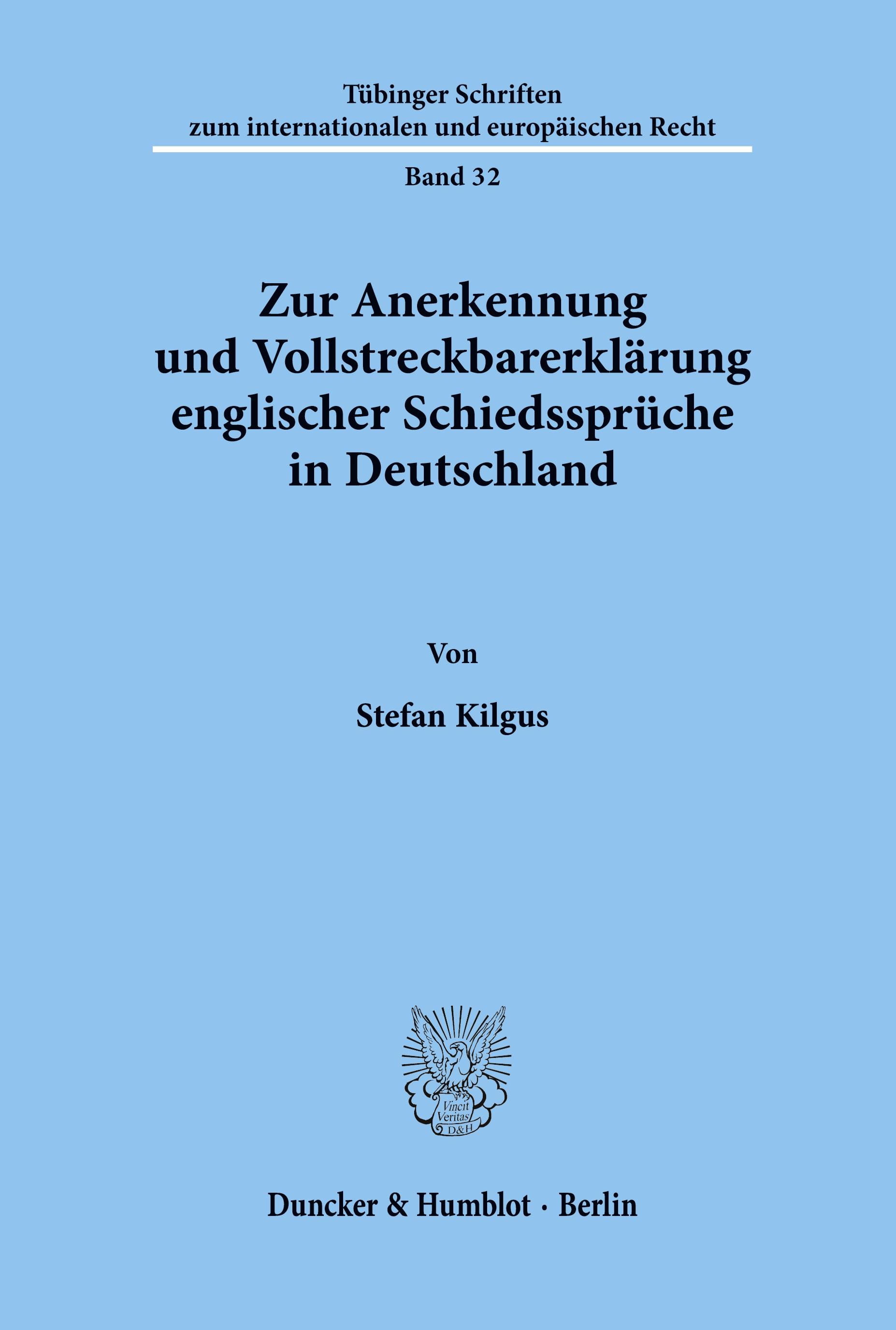 Zur Anerkennung und Vollstreckbarerklärung englischer Schiedssprüche in Deutschland.