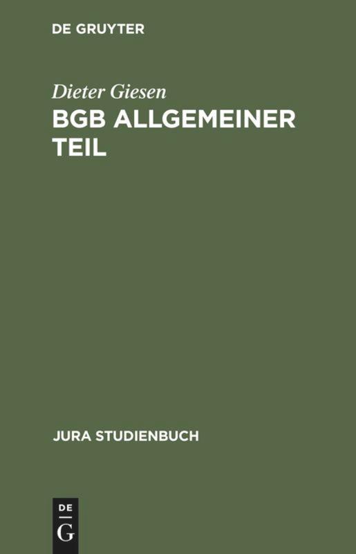 BGB Allgemeiner Teil