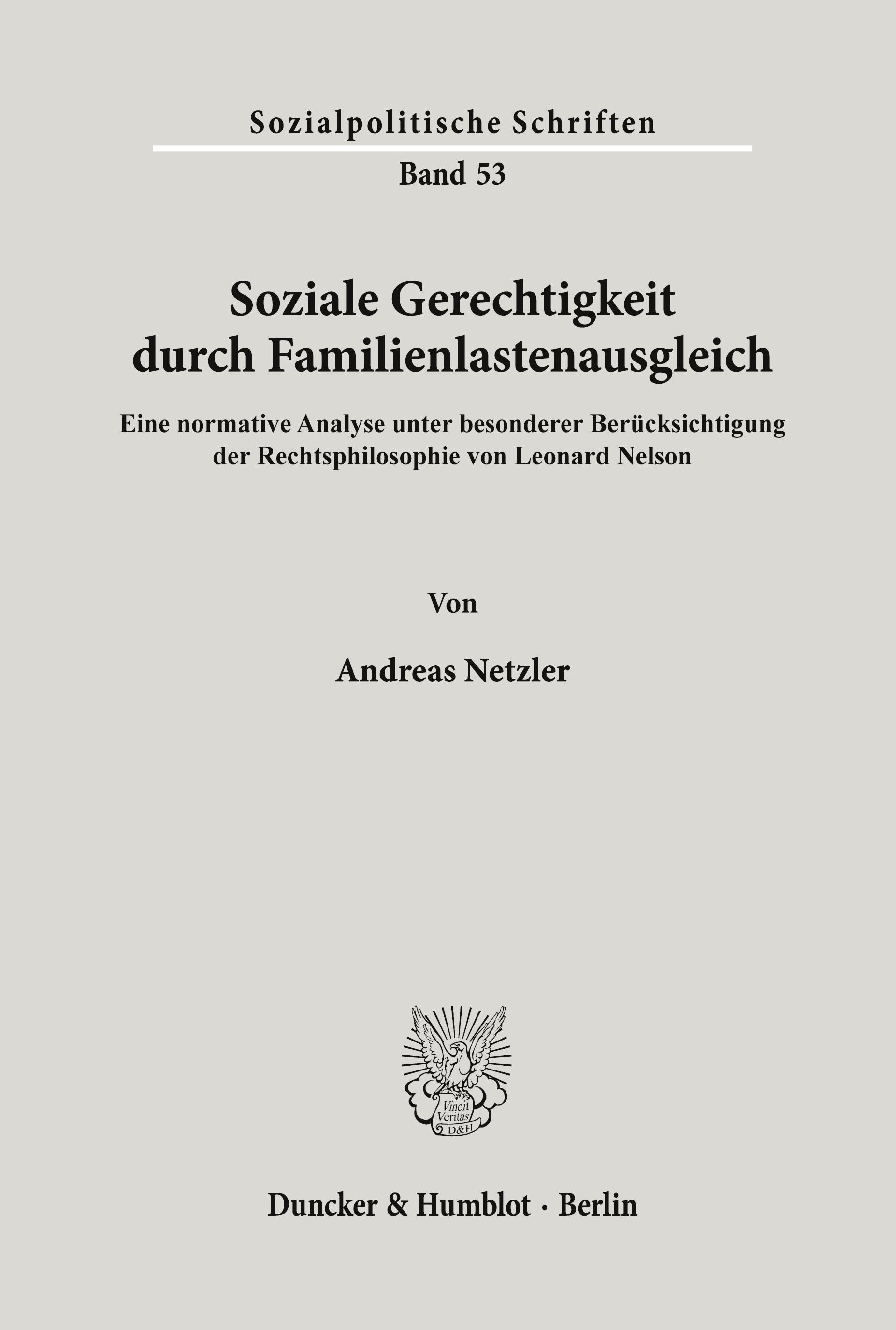 Soziale Gerechtigkeit durch Familienlastenausgleich.