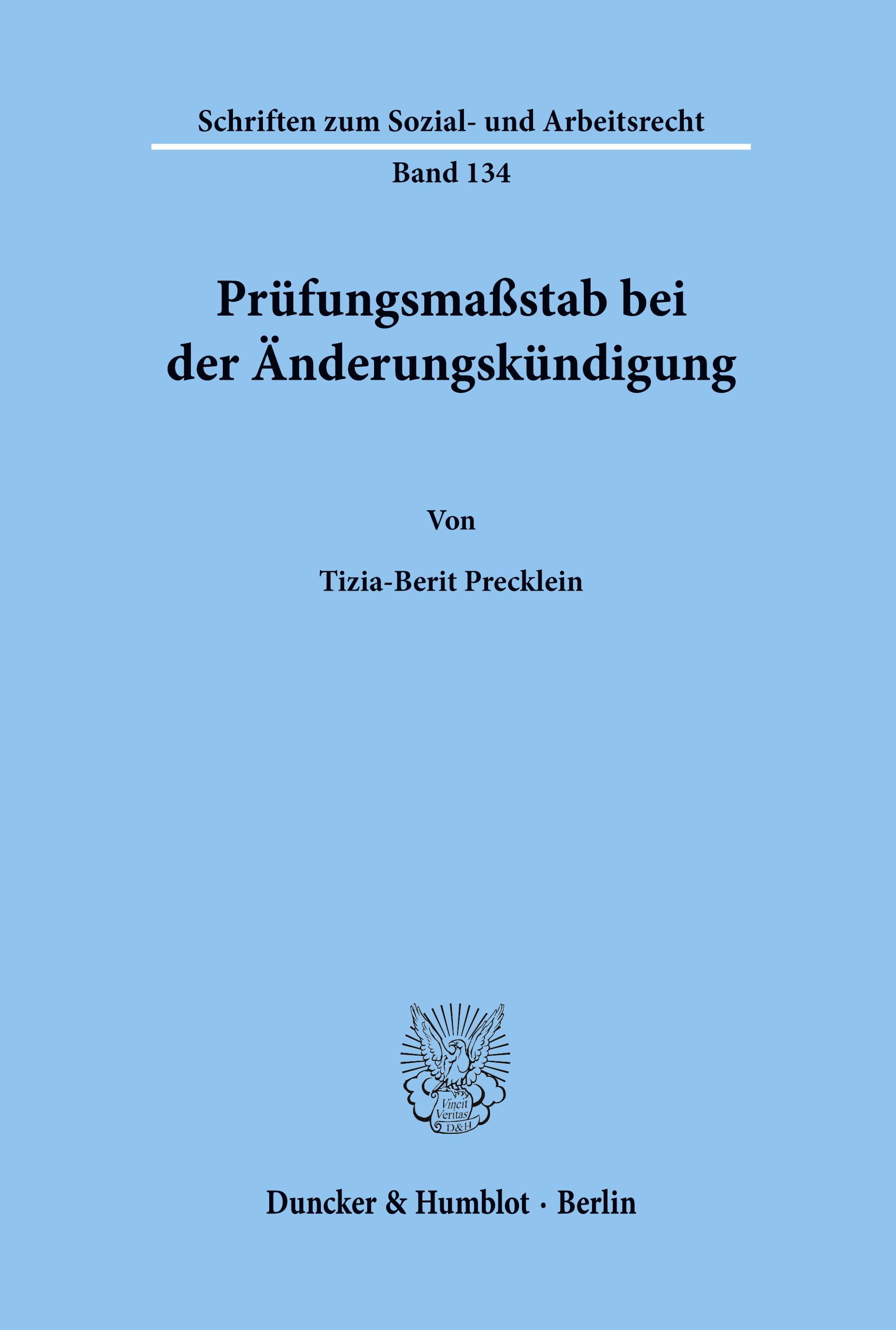 Prüfungsmaßstab bei der Änderungskündigung.