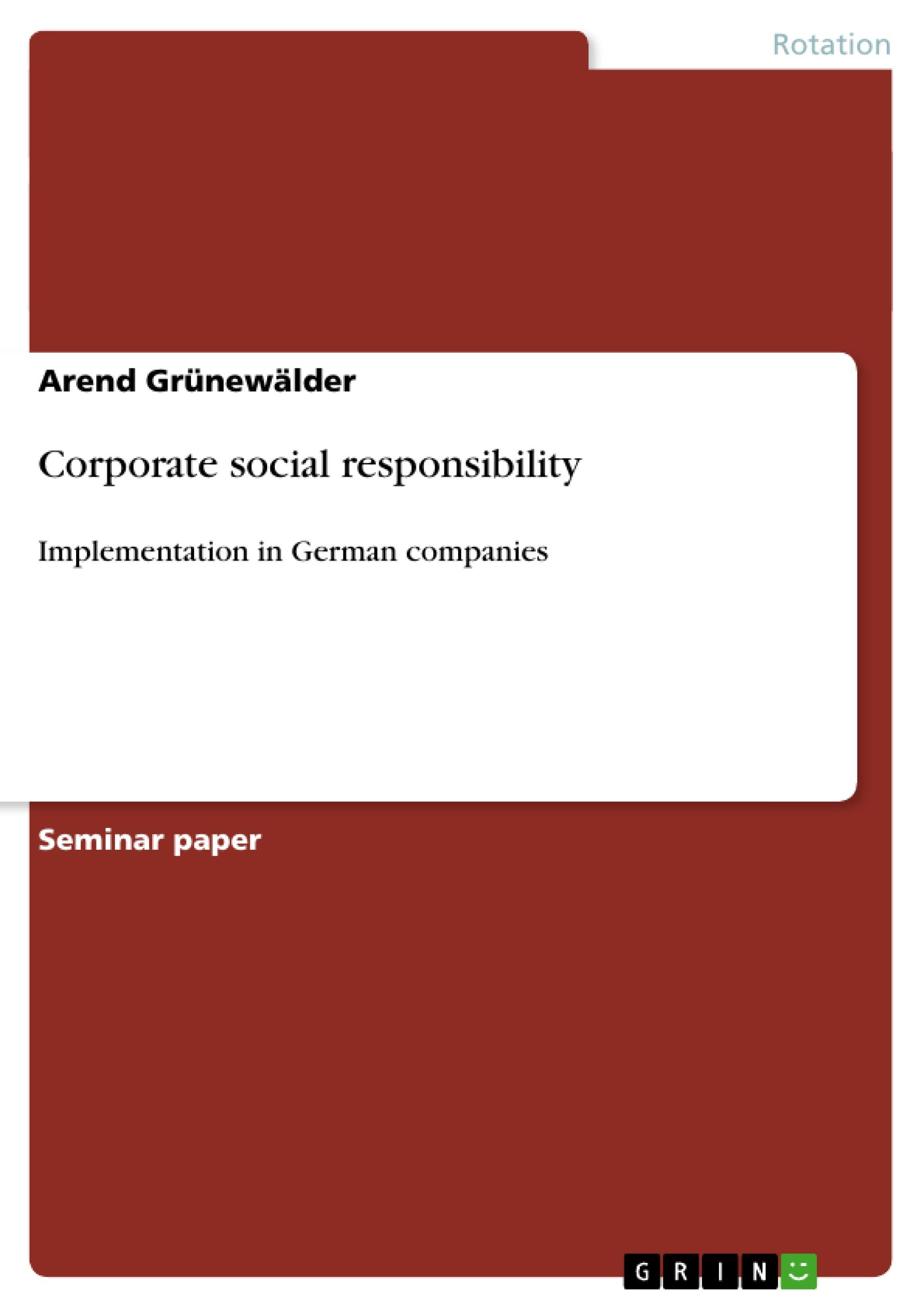 Corporate social responsibility