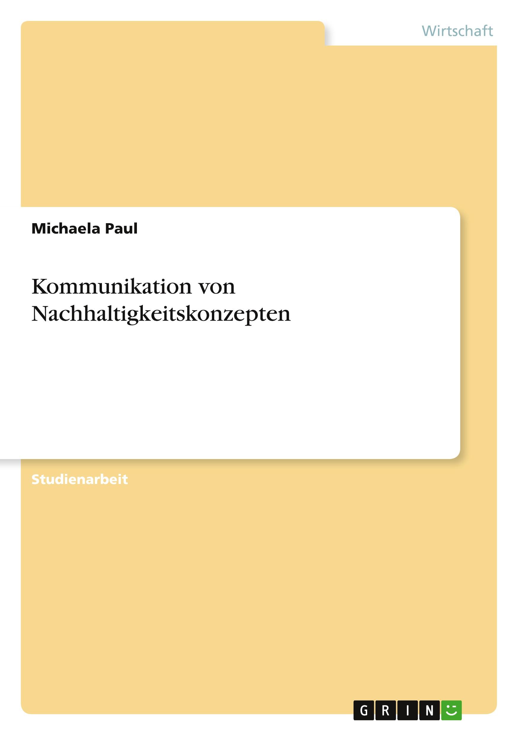 Kommunikation von Nachhaltigkeitskonzepten