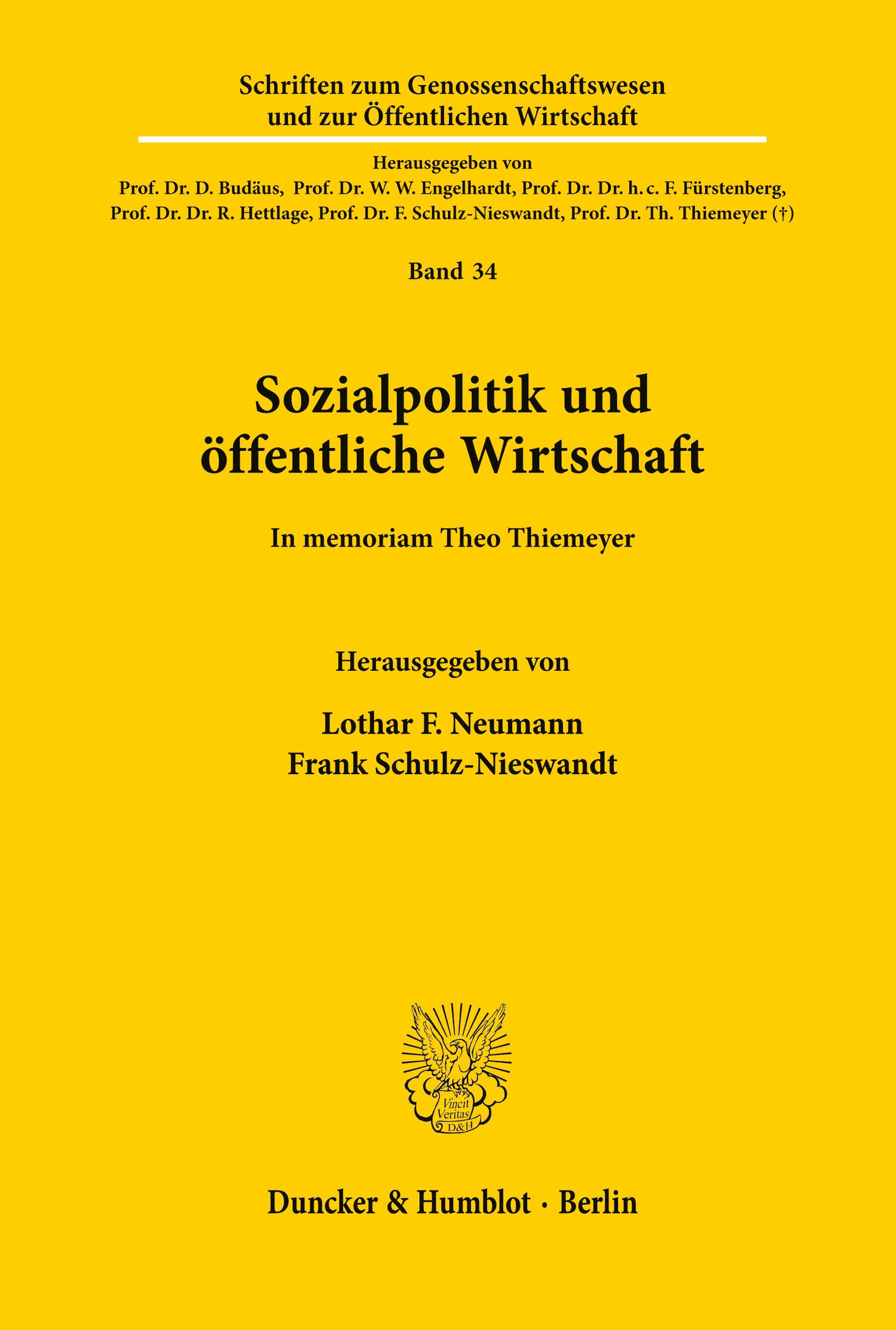 Sozialpolitik und öffentliche Wirtschaft.