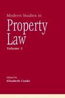 Modern Studies in Property Law