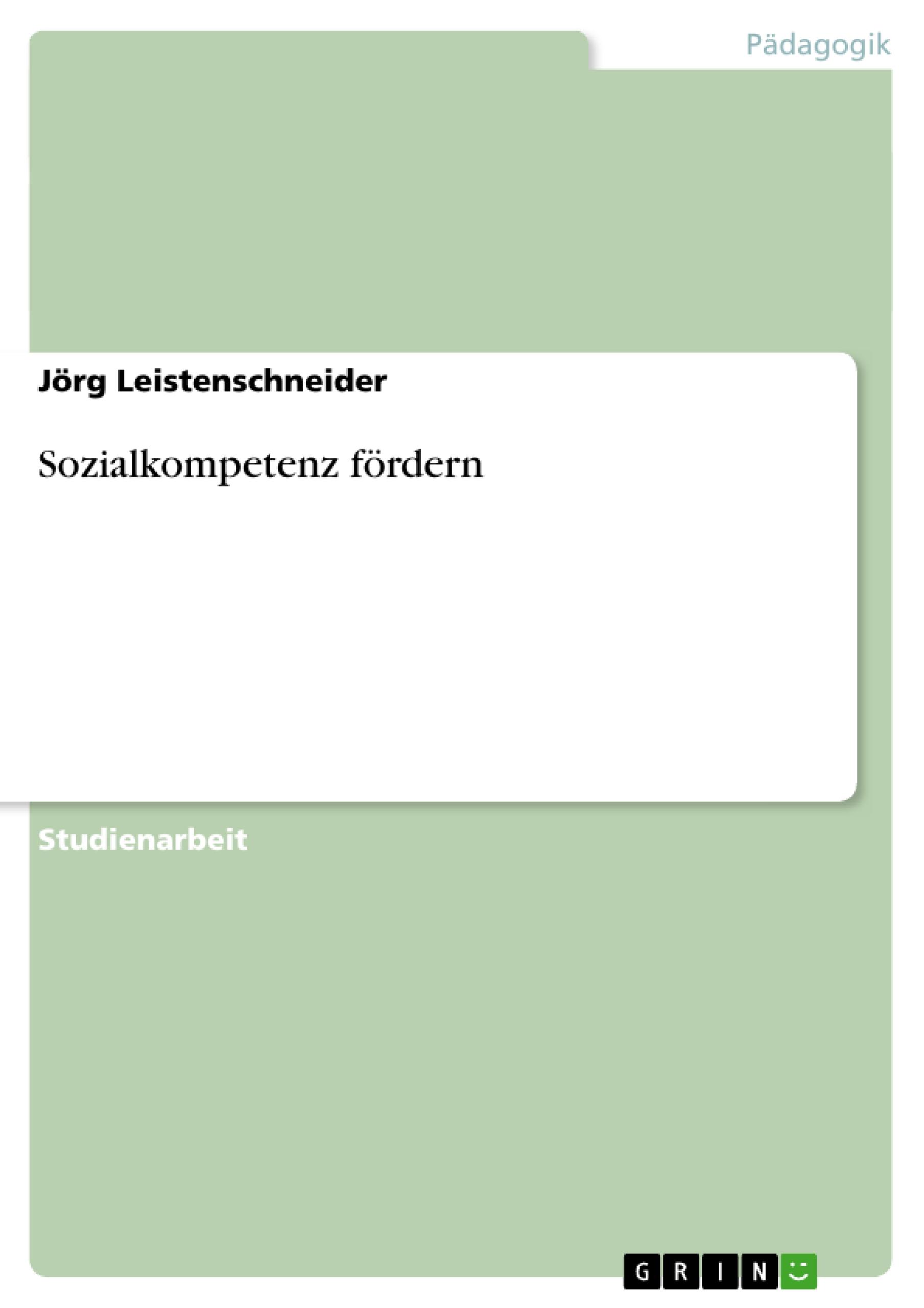 Sozialkompetenz fördern