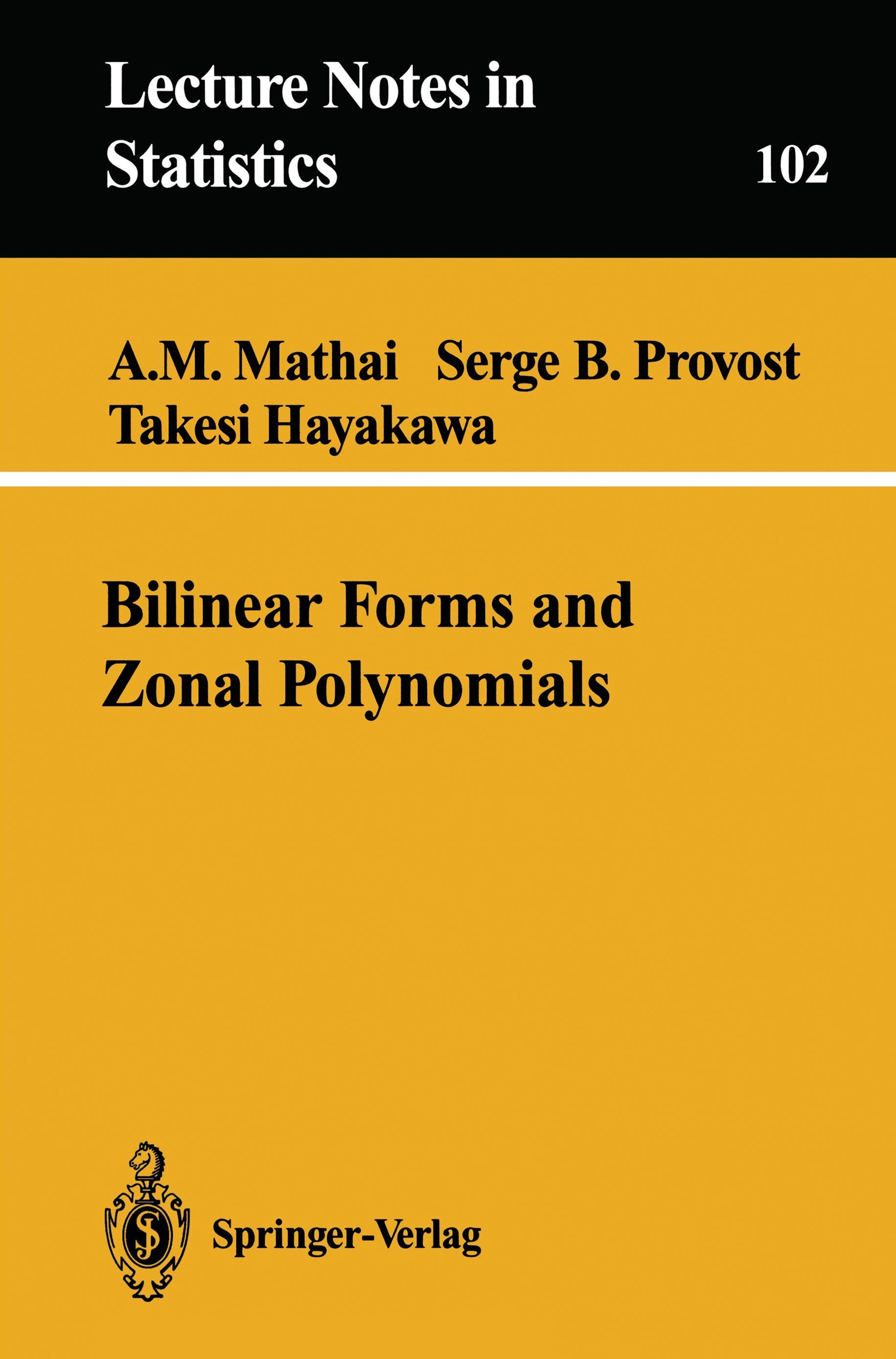 Bilinear Forms and Zonal Polynomials