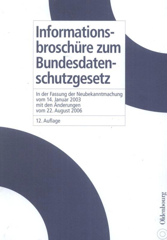 Informationsbroschüre zum Bundesdatenschutzgesetz