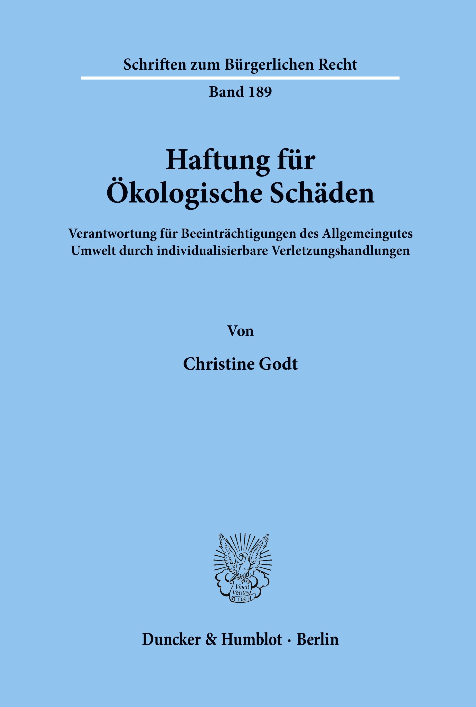 Haftung für Ökologische Schäden.