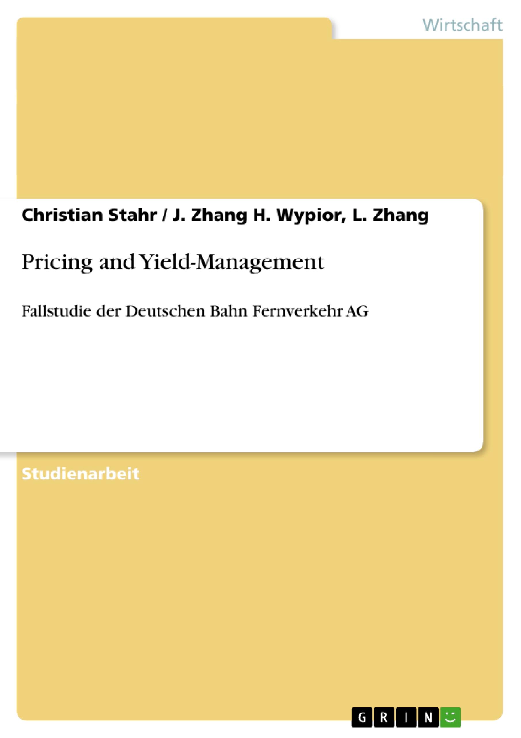 Pricing and Yield-Management