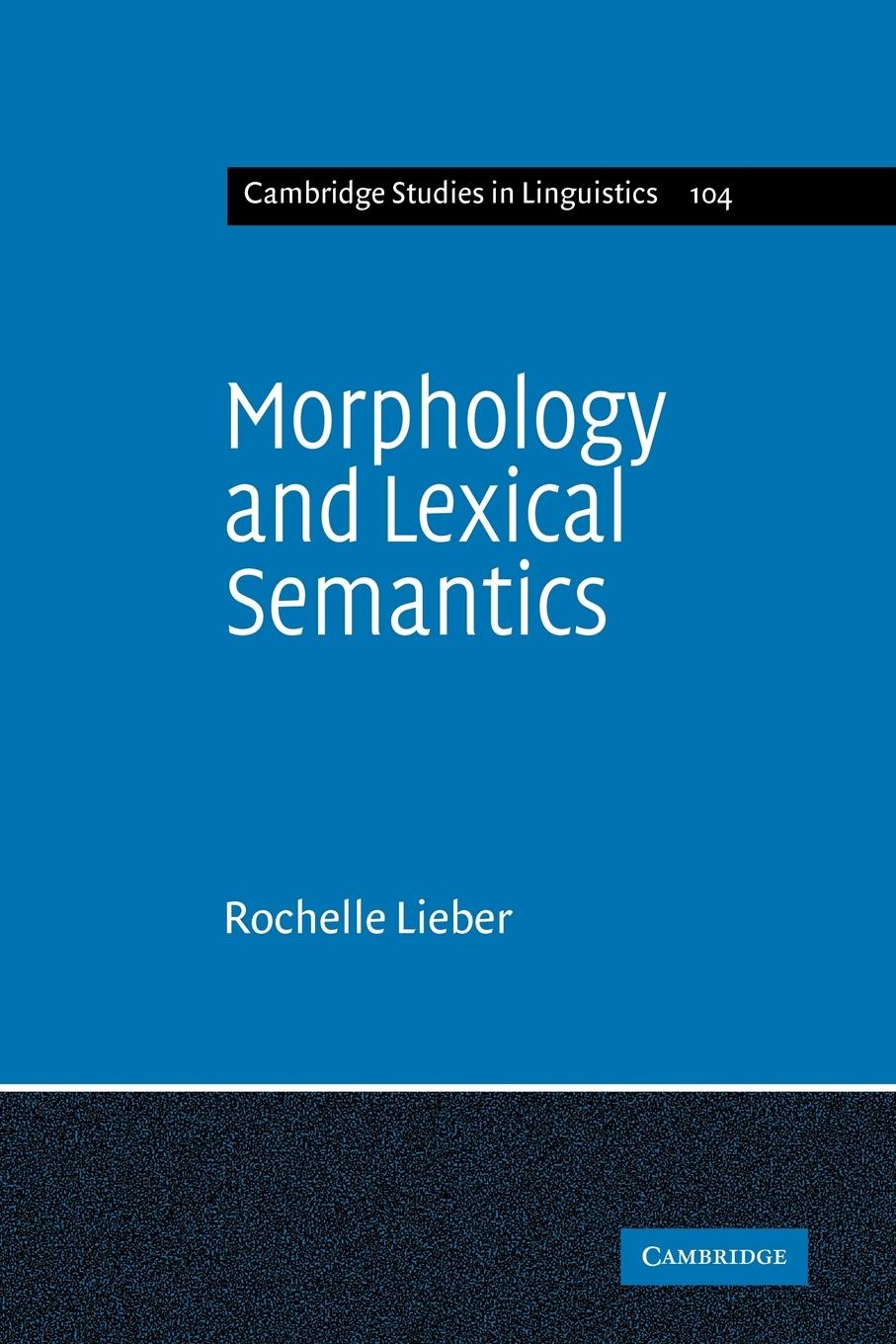 Morphology and Lexical Semantics